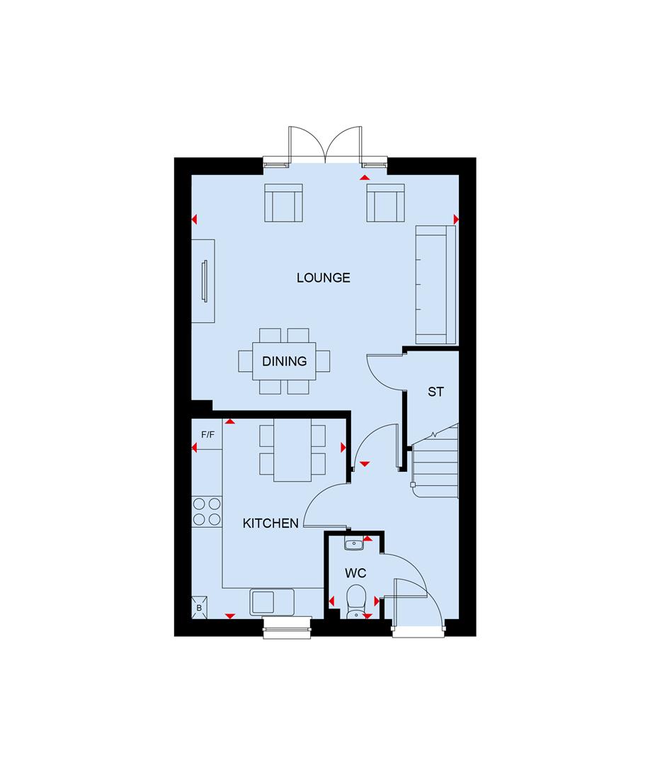 Plot 92, The Alder, The Hamlets, Stalbridge floorplan