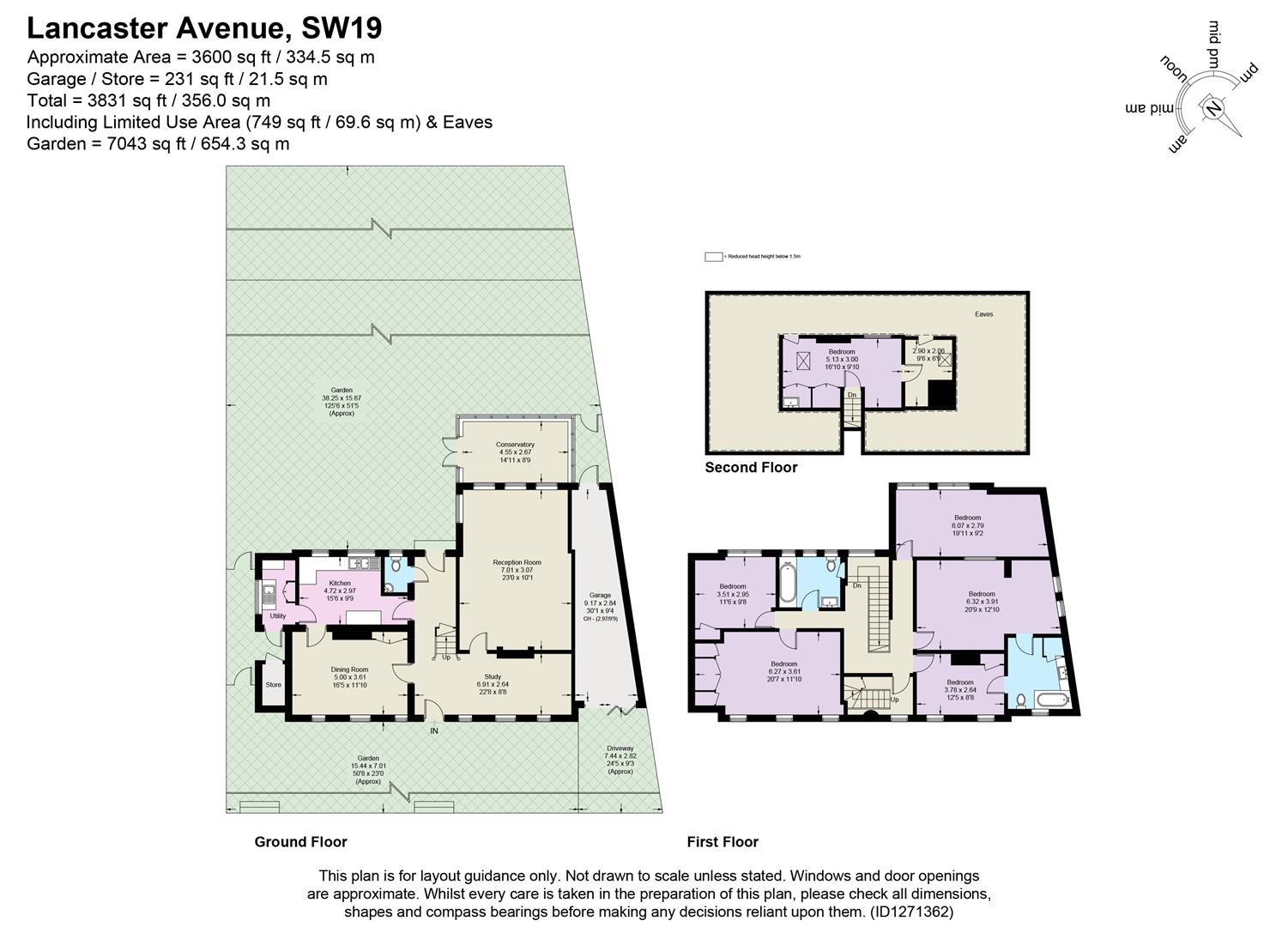 Lancaster Avenue. Wimbledon, SW19 floorplan
