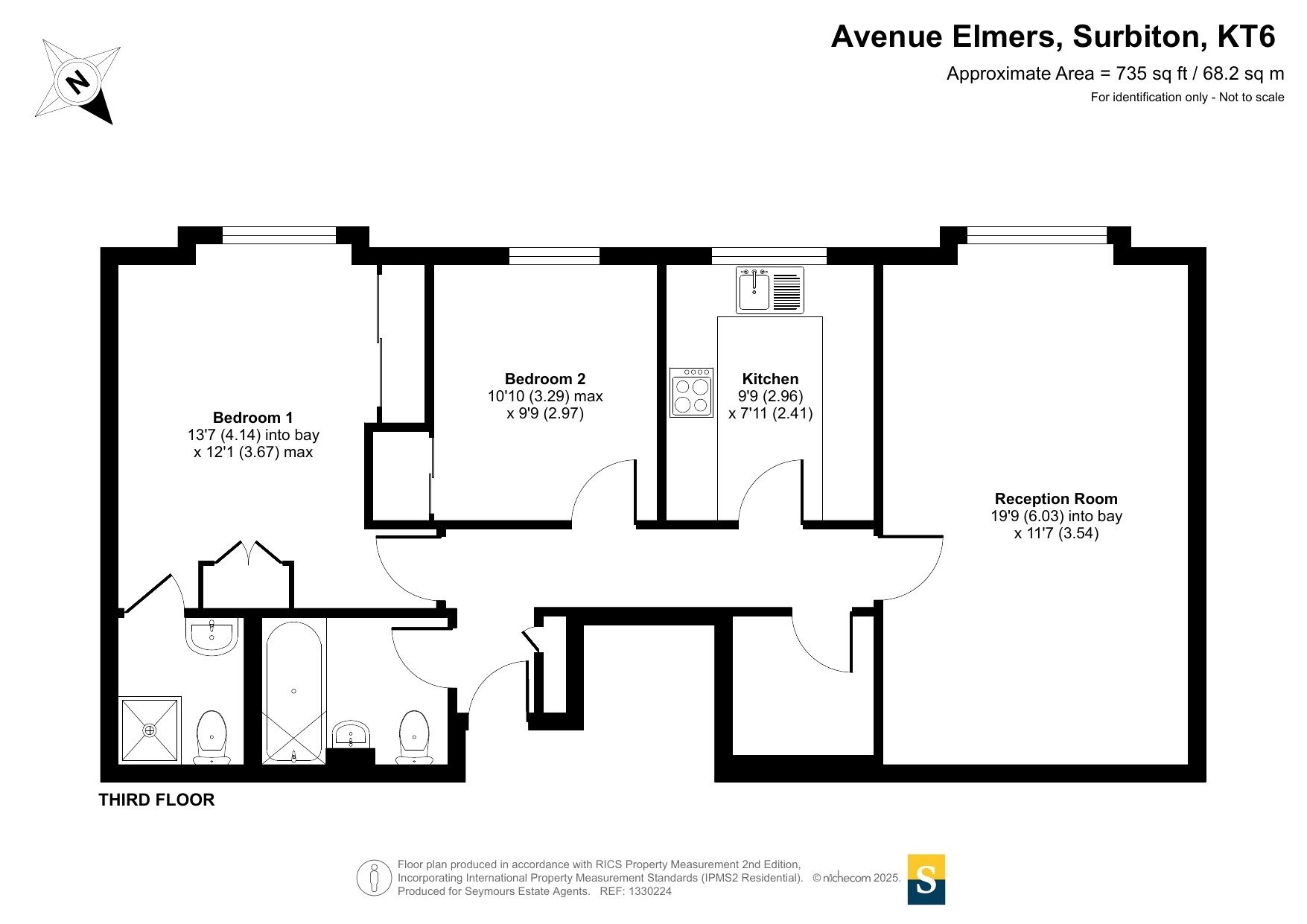 Avenue Elmers, Surbiton, KT6 floorplan