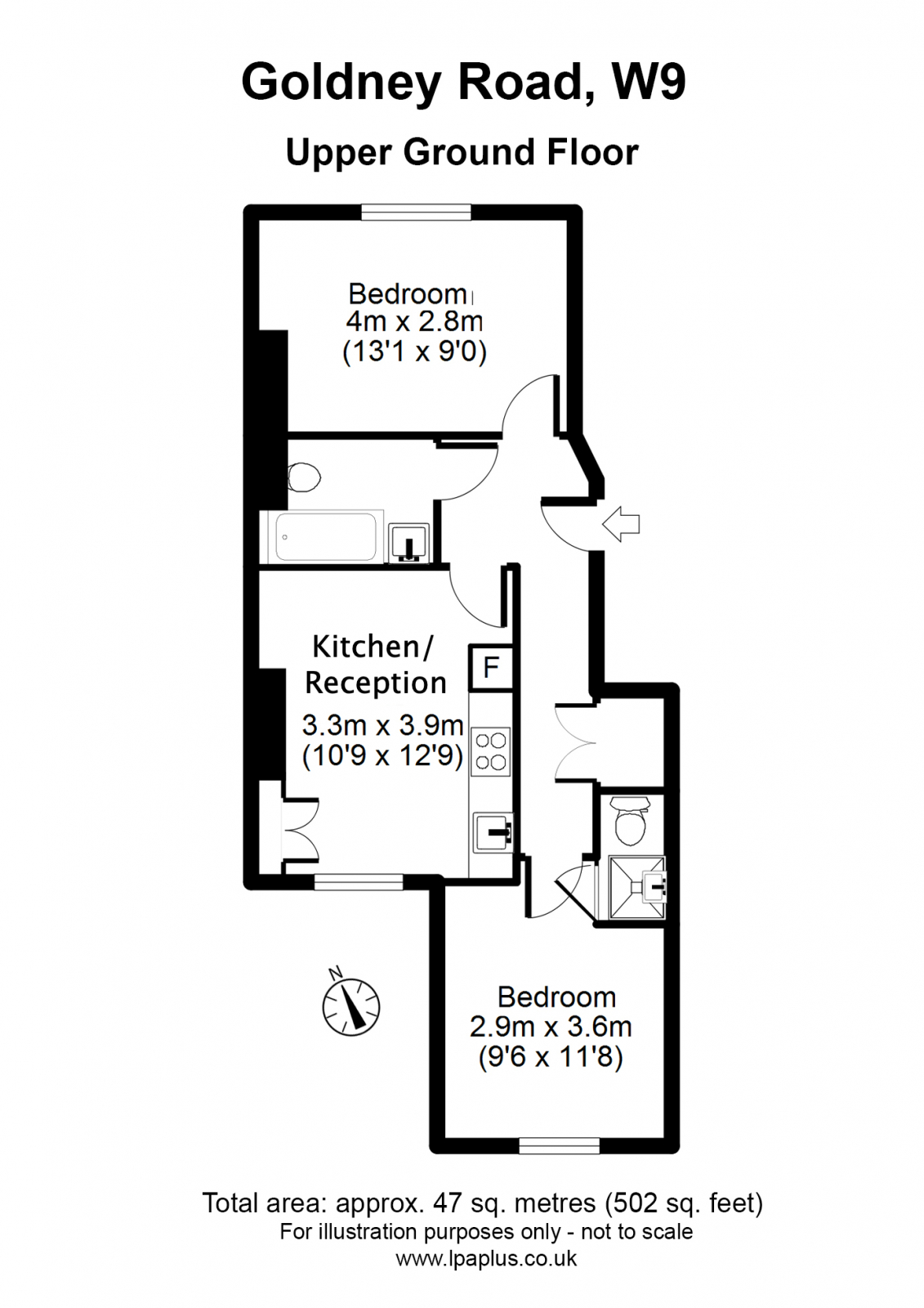 2 Bedrooms Flat to rent in Goldney Road, London W9