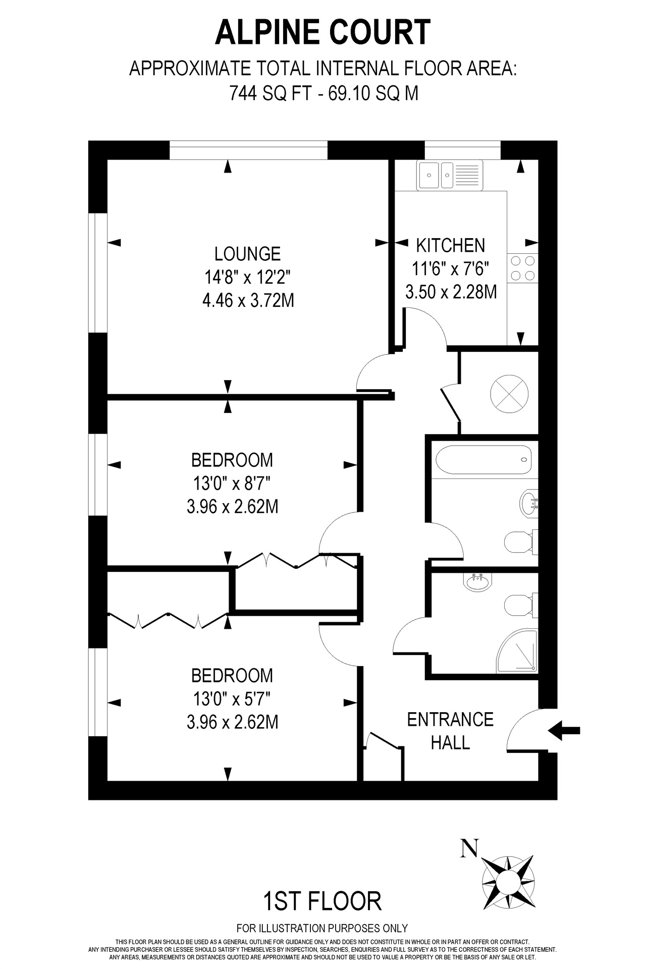 2 Bedrooms Flat for sale in Alpine Road, Redhill RH1