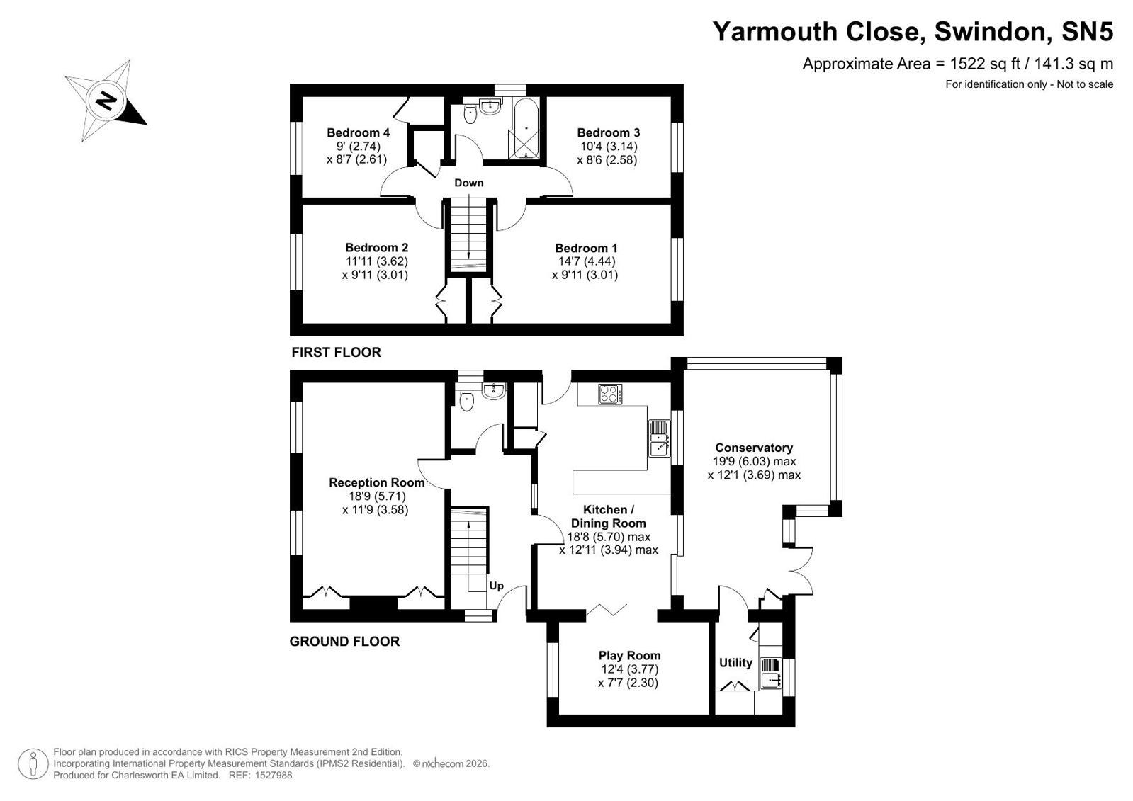 23, Yarmouth Close, Swindon floorplan