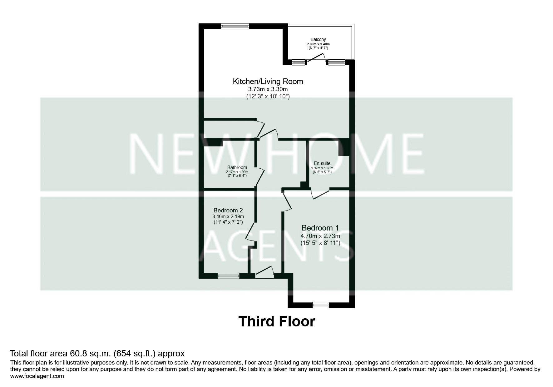 Flat 27 190 Pointelle House, London Road, Wallington floorplan