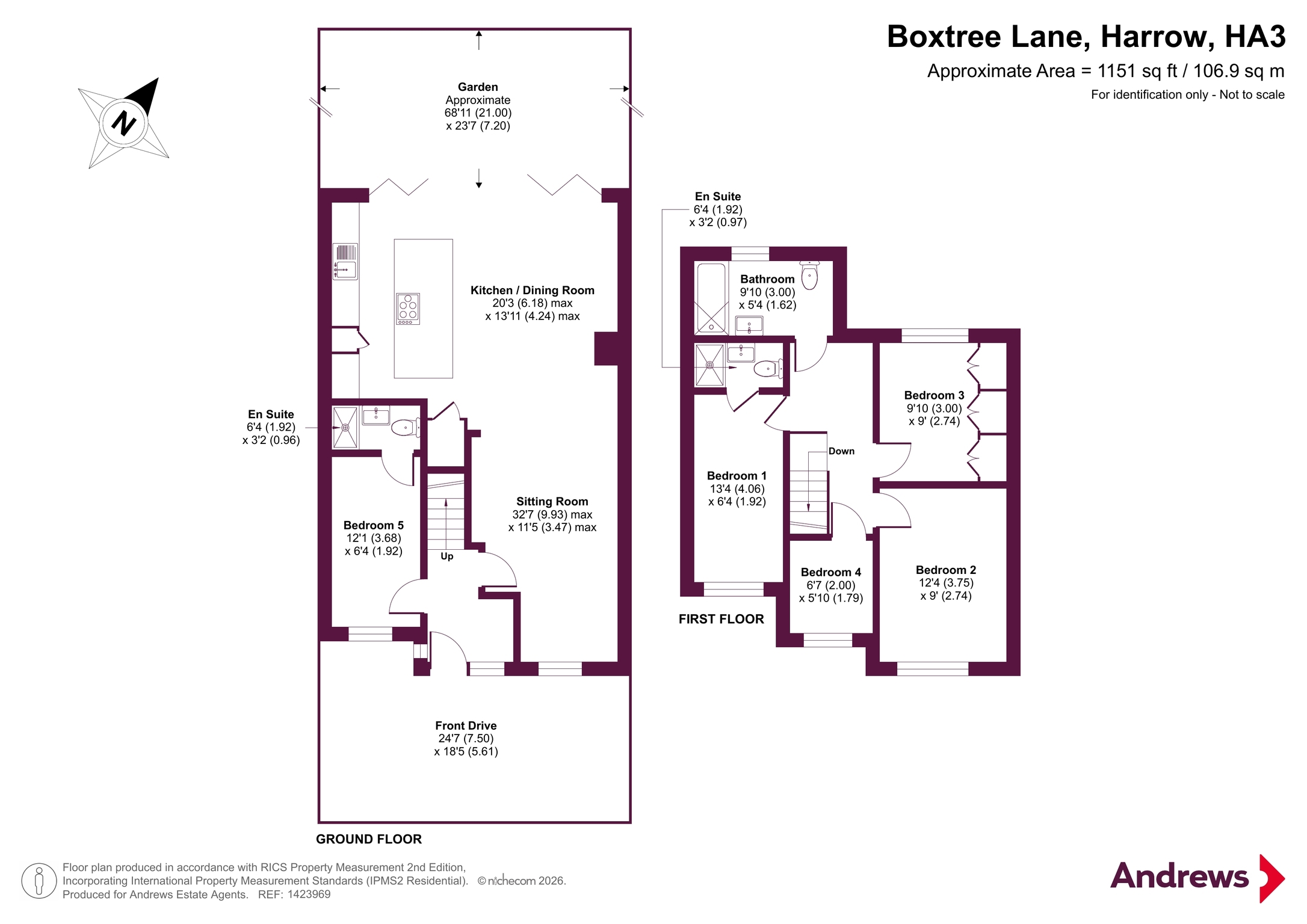 61, Boxtree Lane, Harrow floorplan