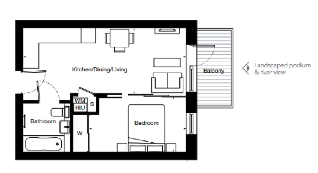 1 Bedrooms Flat to rent in Pegasus Way, Gillingham ME7