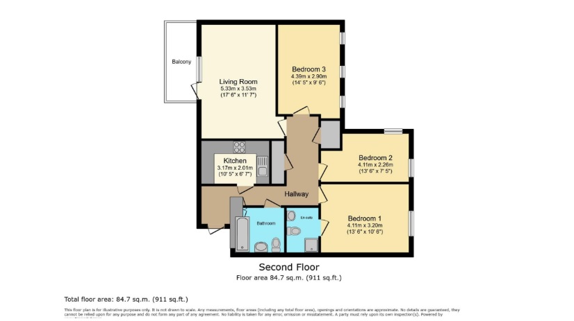15, 53, Clarence Avenue, Ilford floorplan