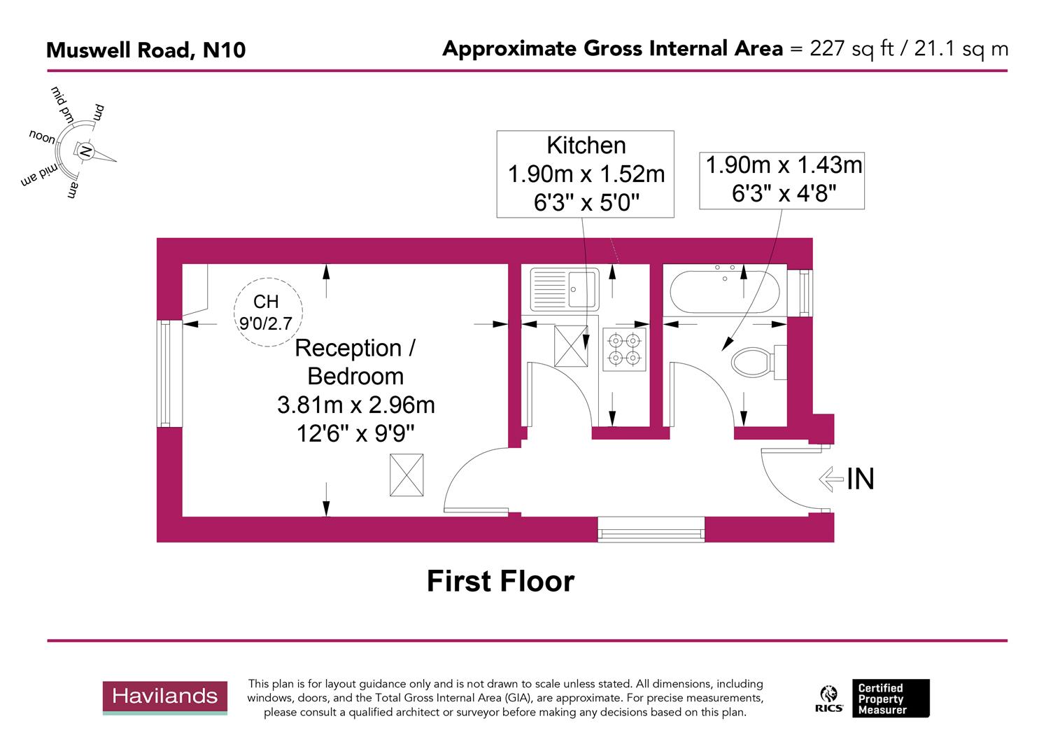 Flat B, 36, Muswell Road, N10 floorplan