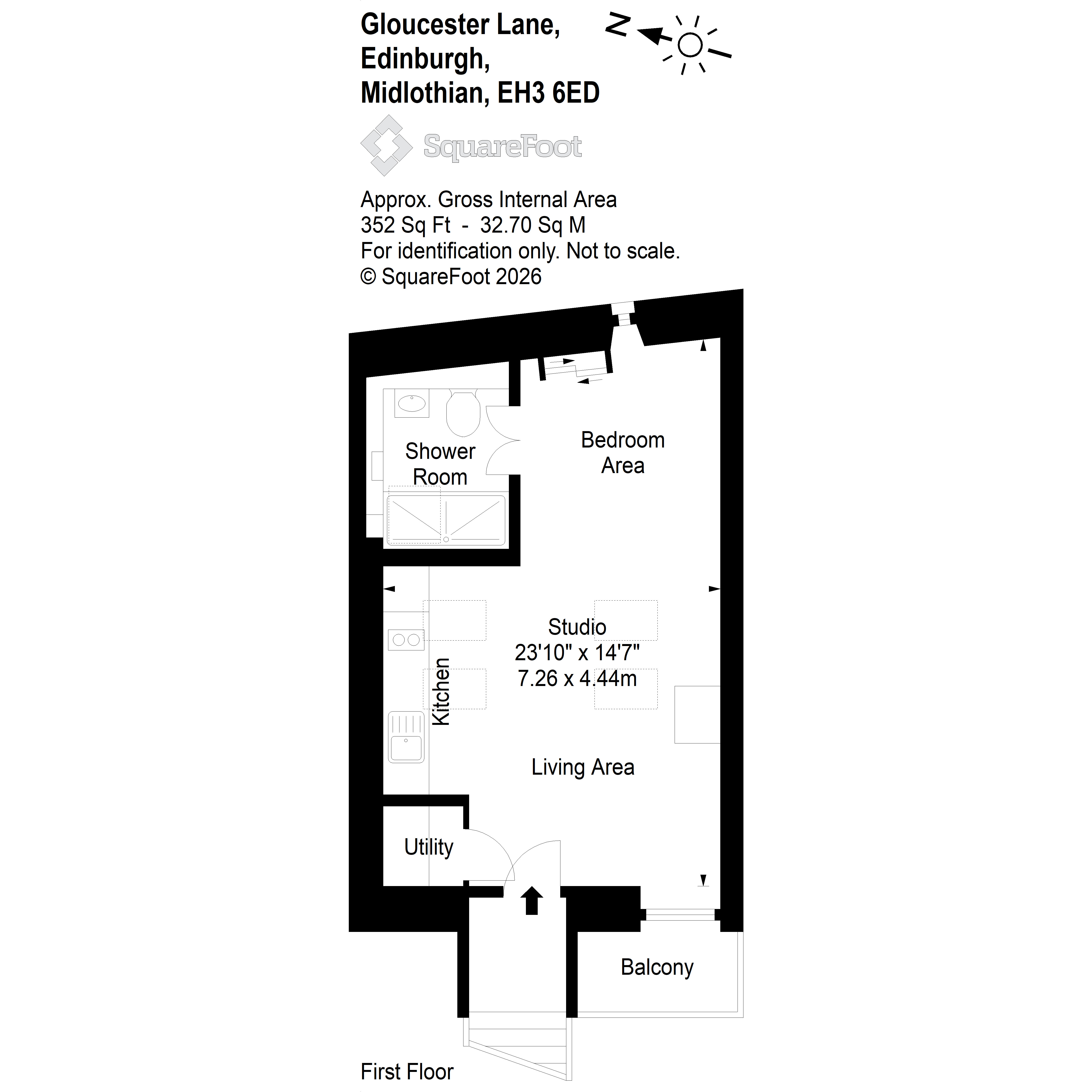 19, Gloucester Lane, Edinburgh floorplan