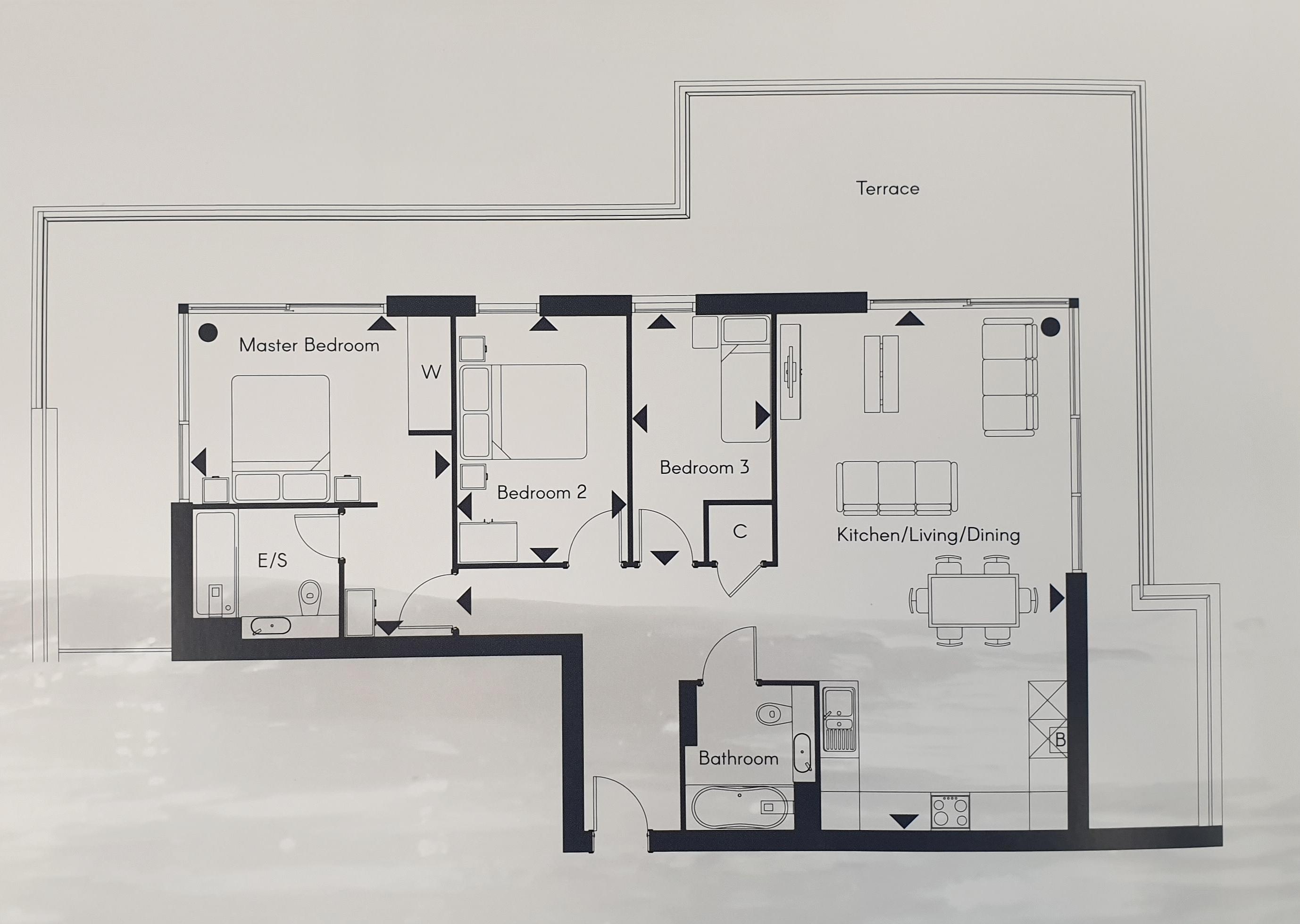 601 Kitson House, East Station Road, Peterborough floorplan