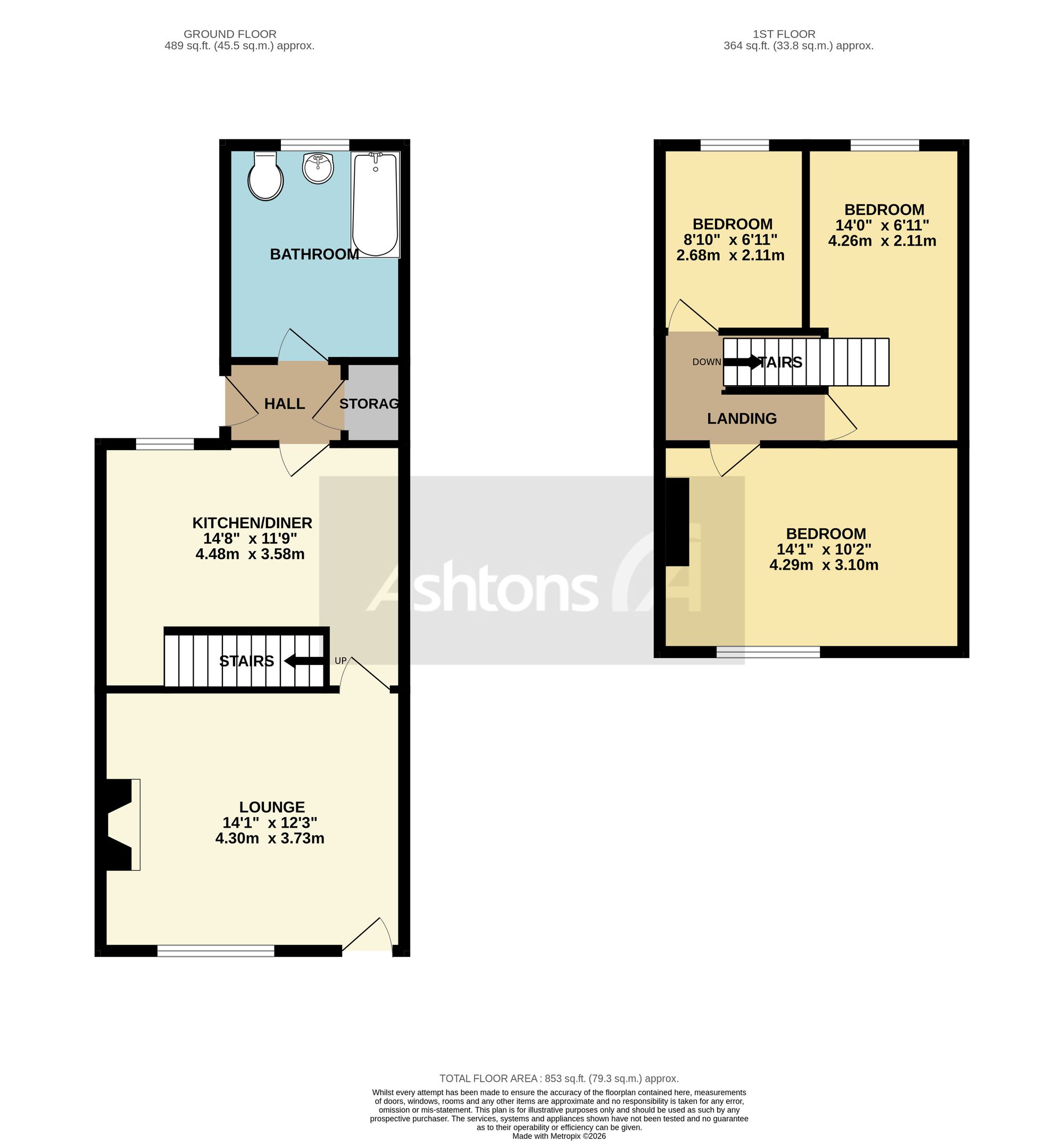 44 Ashton Road, Warrington floorplan