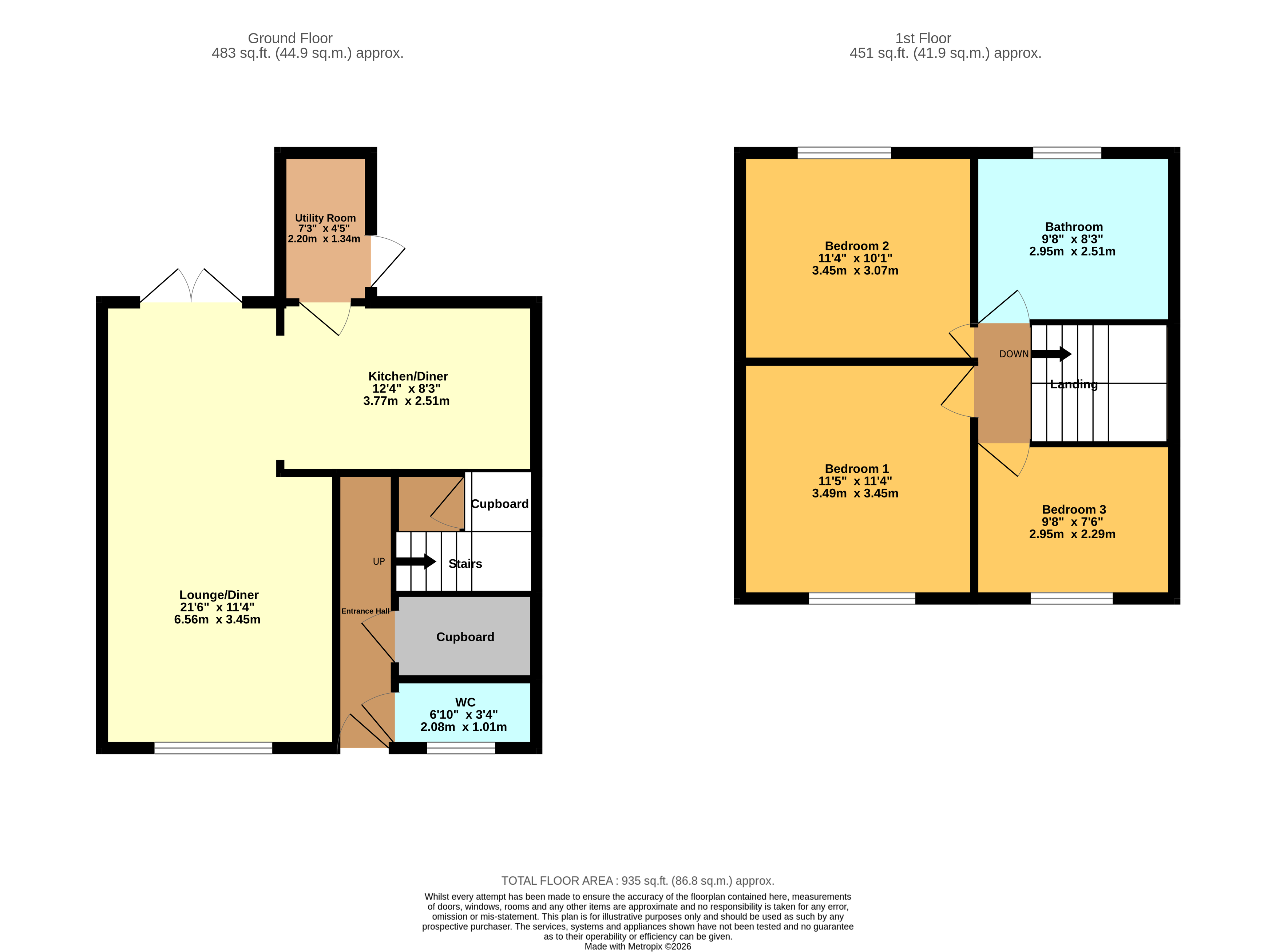 18, Overton Walk, Wolverhampton floorplan