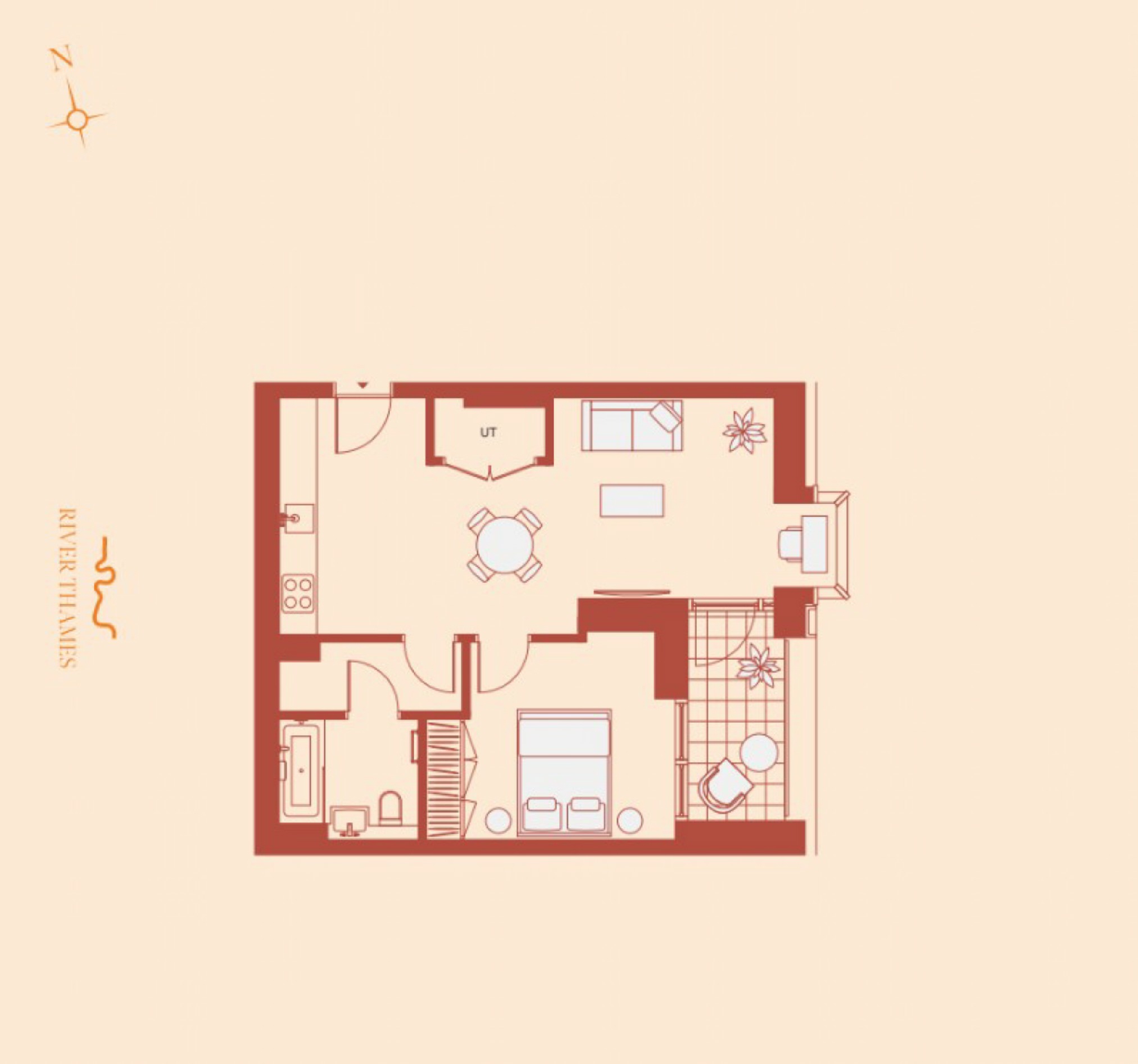 14.05 The Hilight, 110, York Road, Battersea floorplan