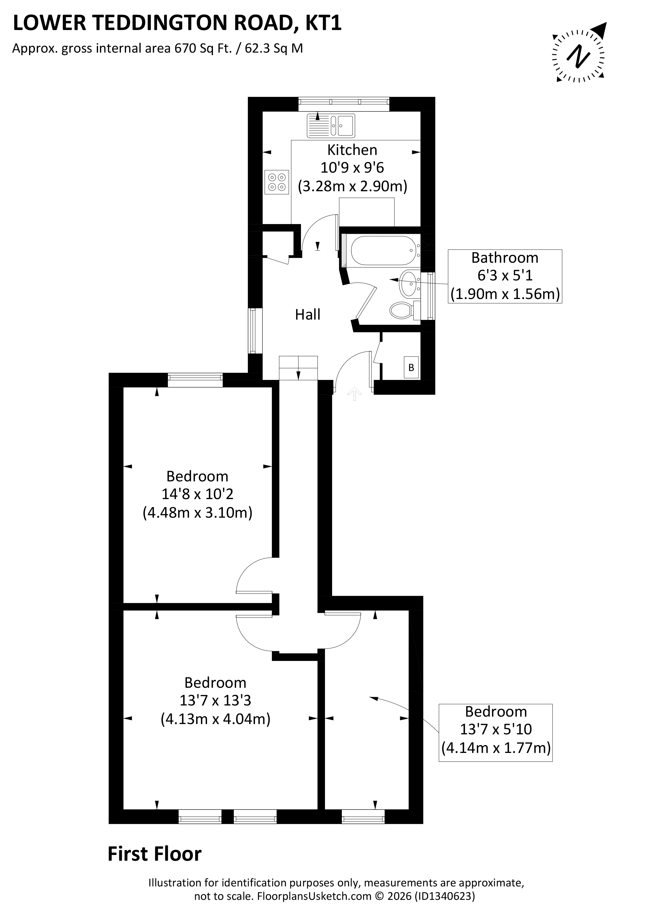 Lower Teddington Road, Kingston upon Thames floorplan