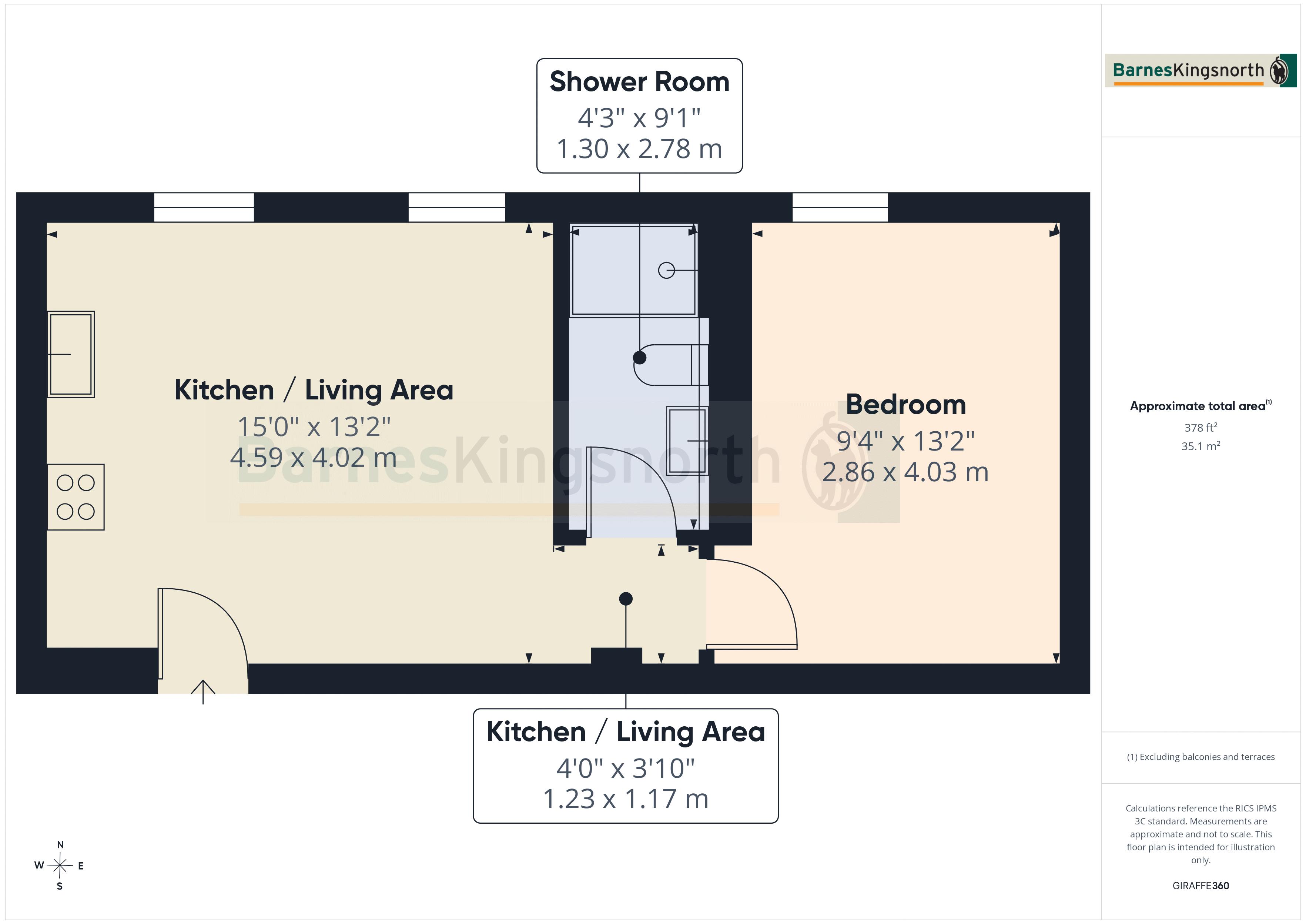 Flat 3, 7 Lyons Crescent, Tonbridge floorplan