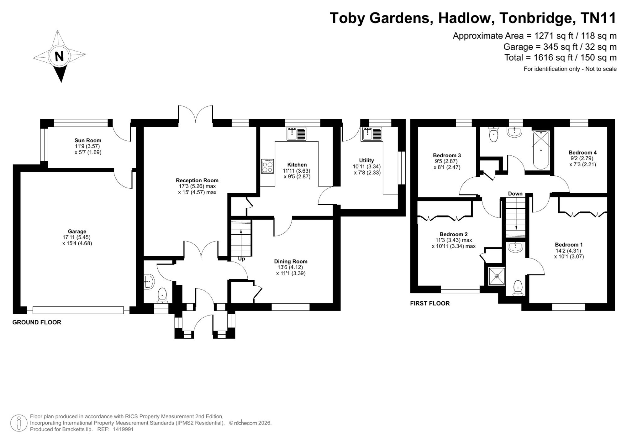 14 Toby Gardens, Tonbridge floorplan