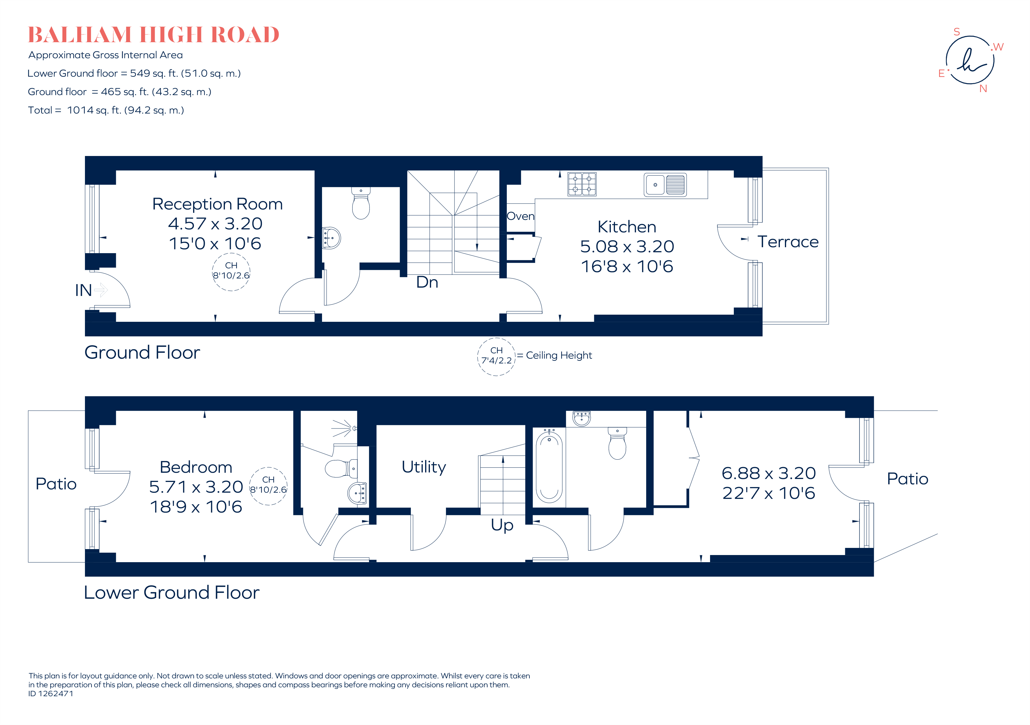 10 Tramyard Apartments, 266, Balham High Road, London floorplan