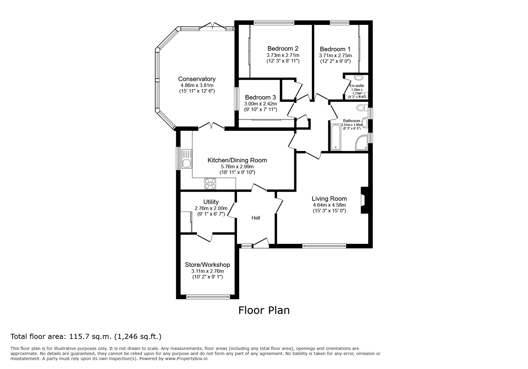 15, Godre'r Mynydd, Mold floorplan