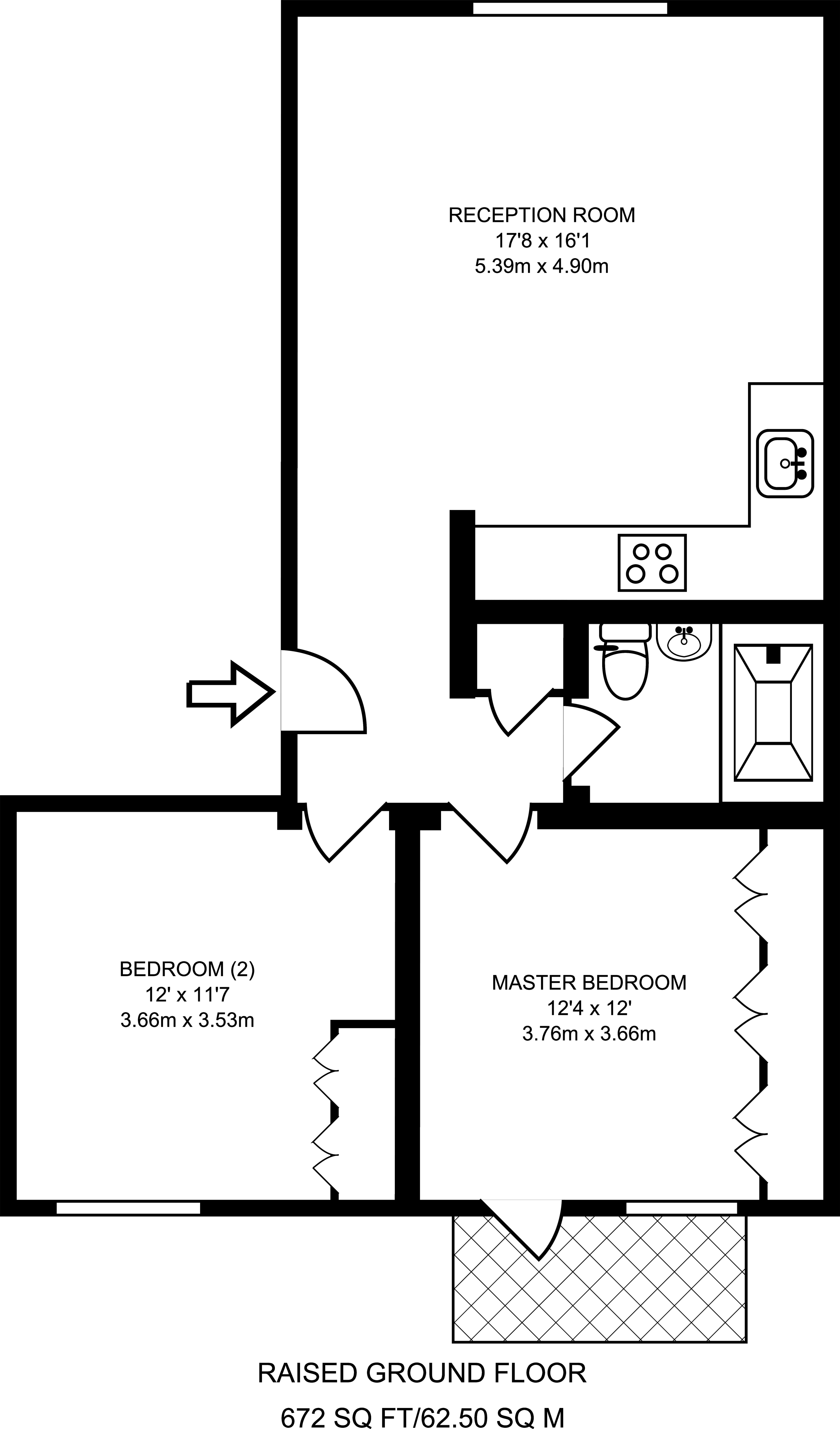 2 Bedrooms Flat to rent in Melville Place, Islington N1