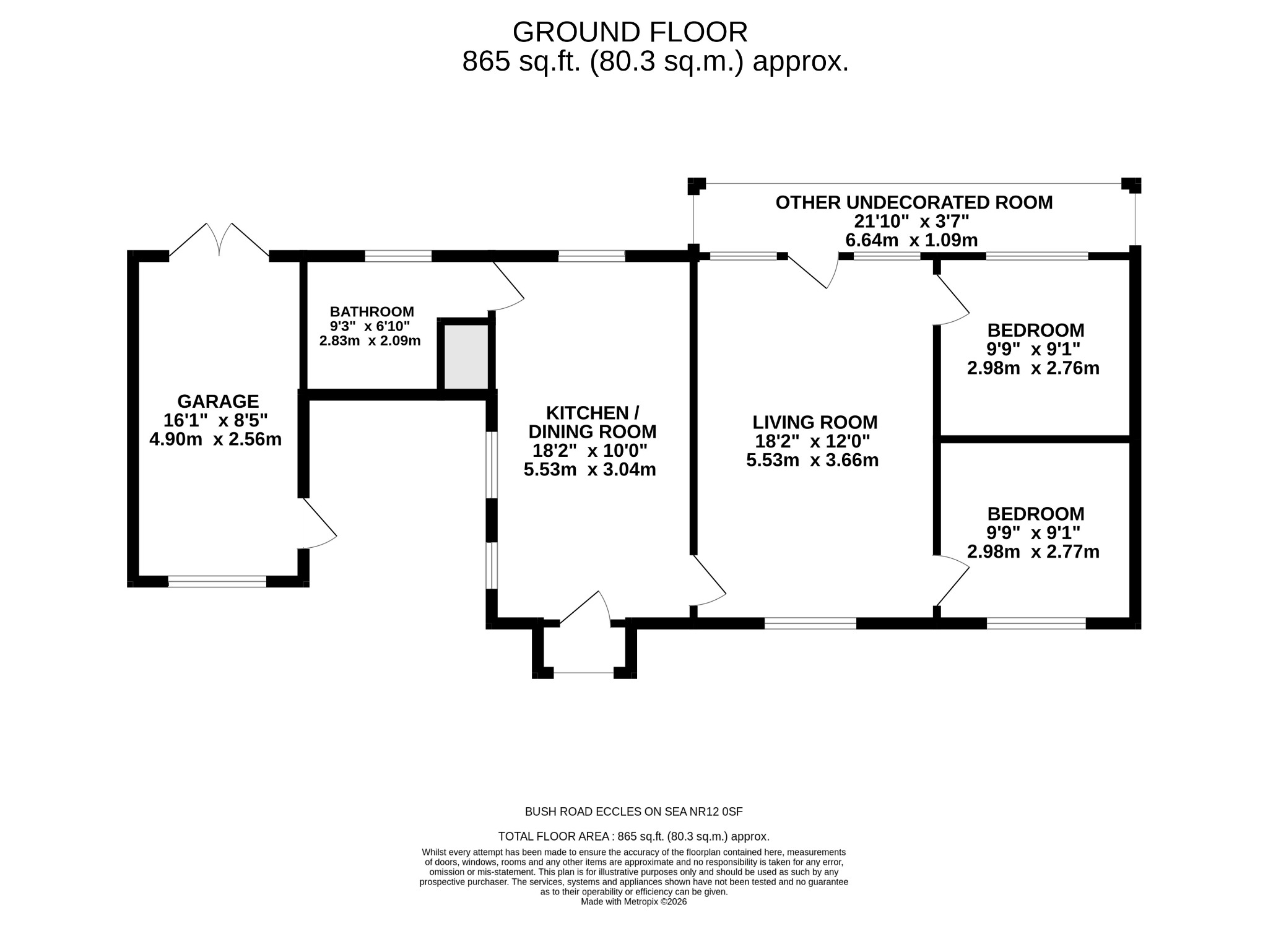 Bush Drive, Eccles-On-Sea floorplan