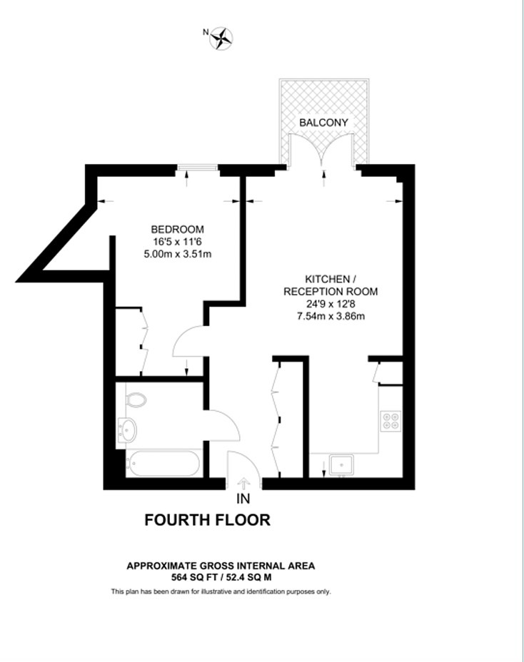 22, Haines House, Battersea floorplan