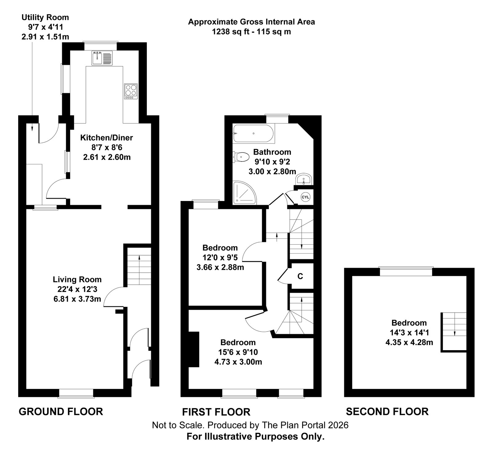 224, Oxford Road, Calne floorplan