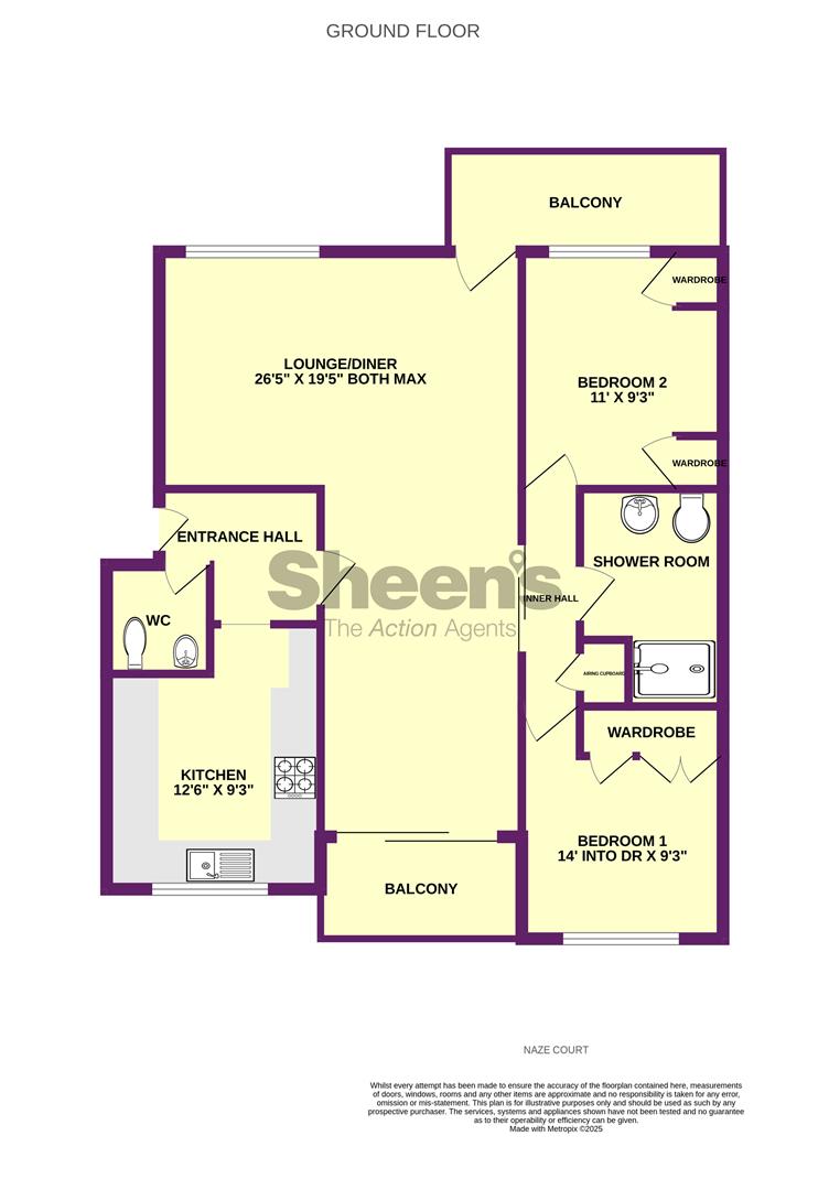 2, Naze Court, Old Hall Lane, Walton-on-the-Naze floorplan
