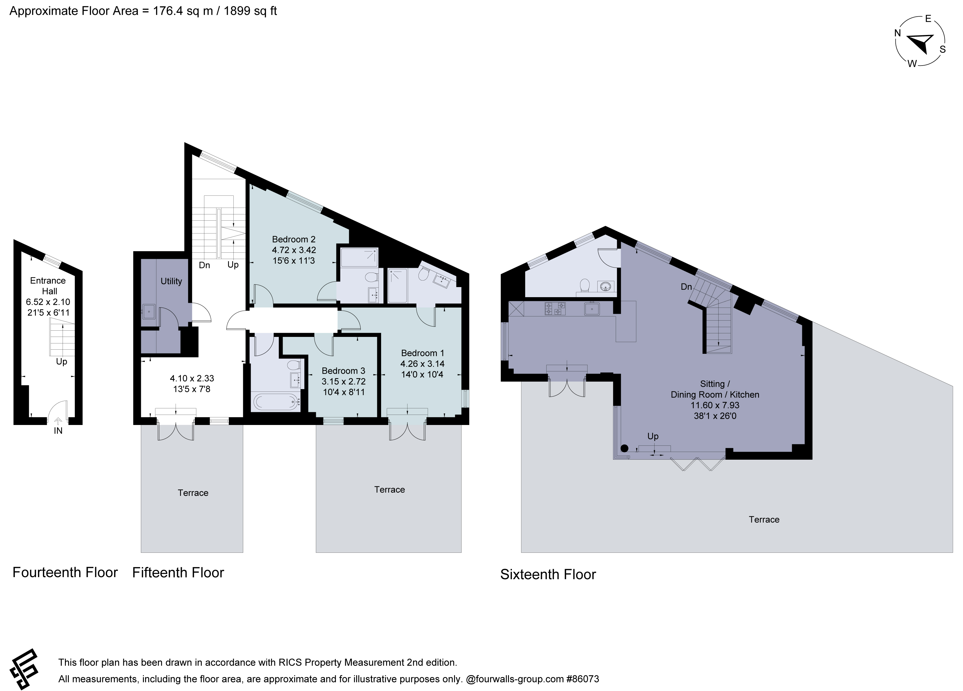 A1403 / 201,, The Penthouse, Whitehall Road floorplan