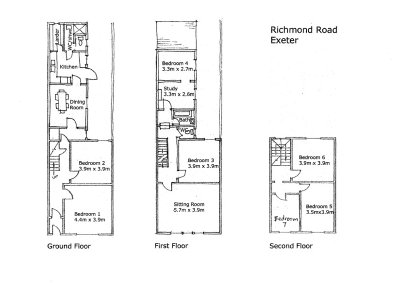 27, Richmond Road, Exeter floorplan
