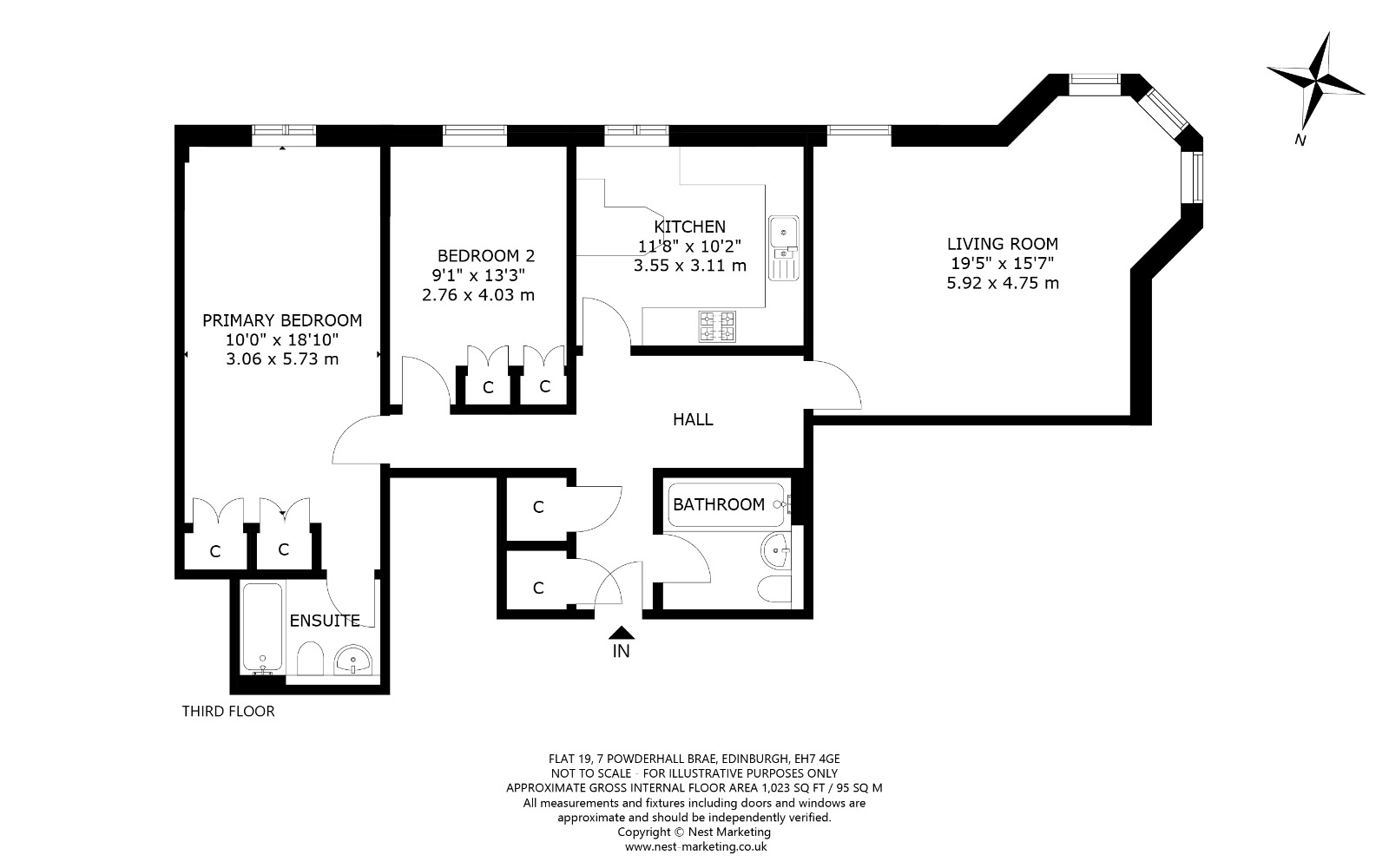 7, 19, Powderhall Avenue, Edinburgh floorplan