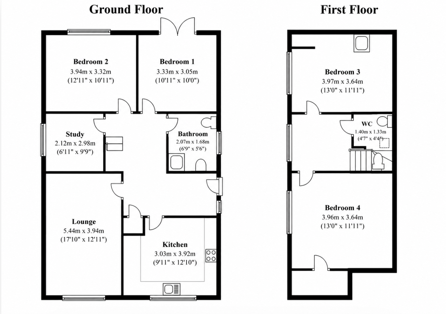 41 Erw Goch, Waun Fawr, Aberystwyth floorplan