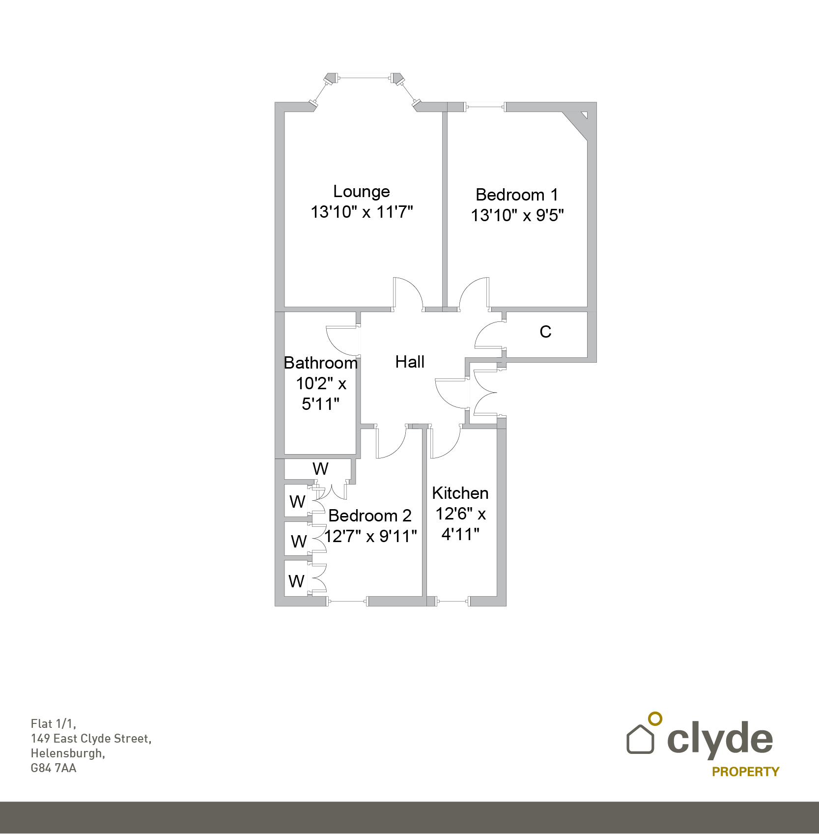 2 Bedrooms Flat for sale in East Clyde Street, Flat 1/1, Helensburgh, Argyll & Bute G84