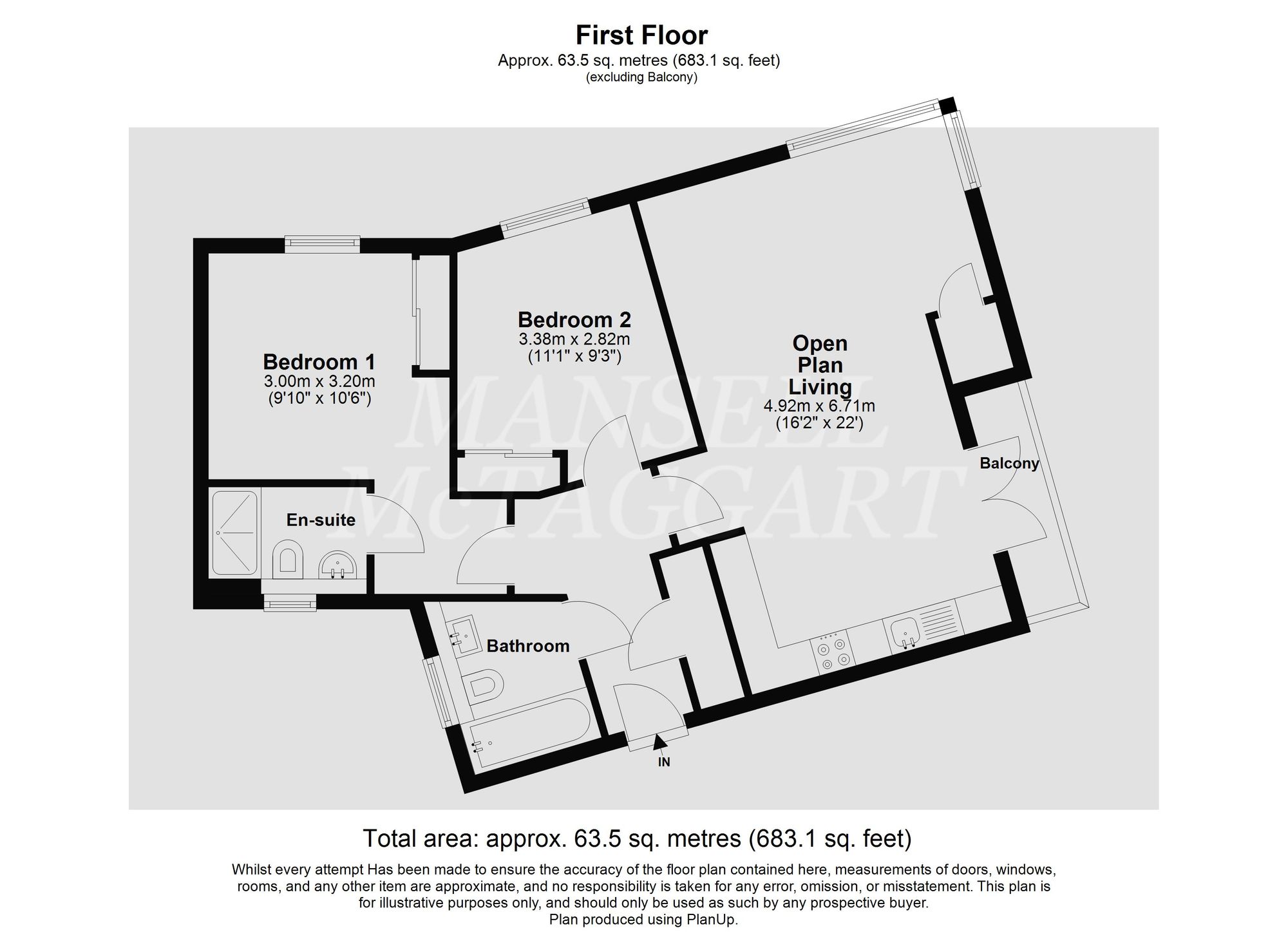 Flat 1, 218 London Road, East Grinstead floorplan