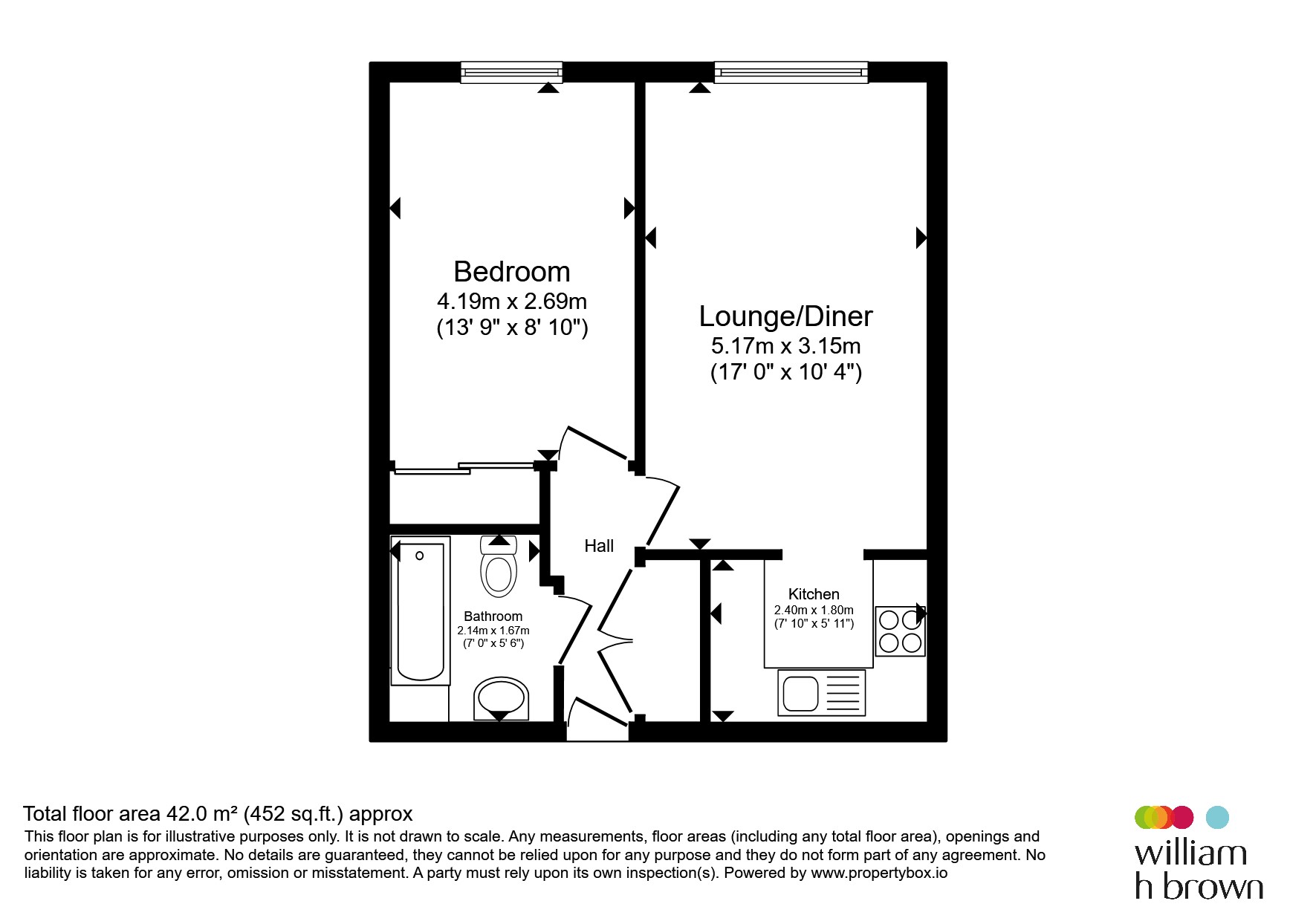 Flat 21, Castle Court, 35, Castle Road, Clacton-On-Sea floorplan