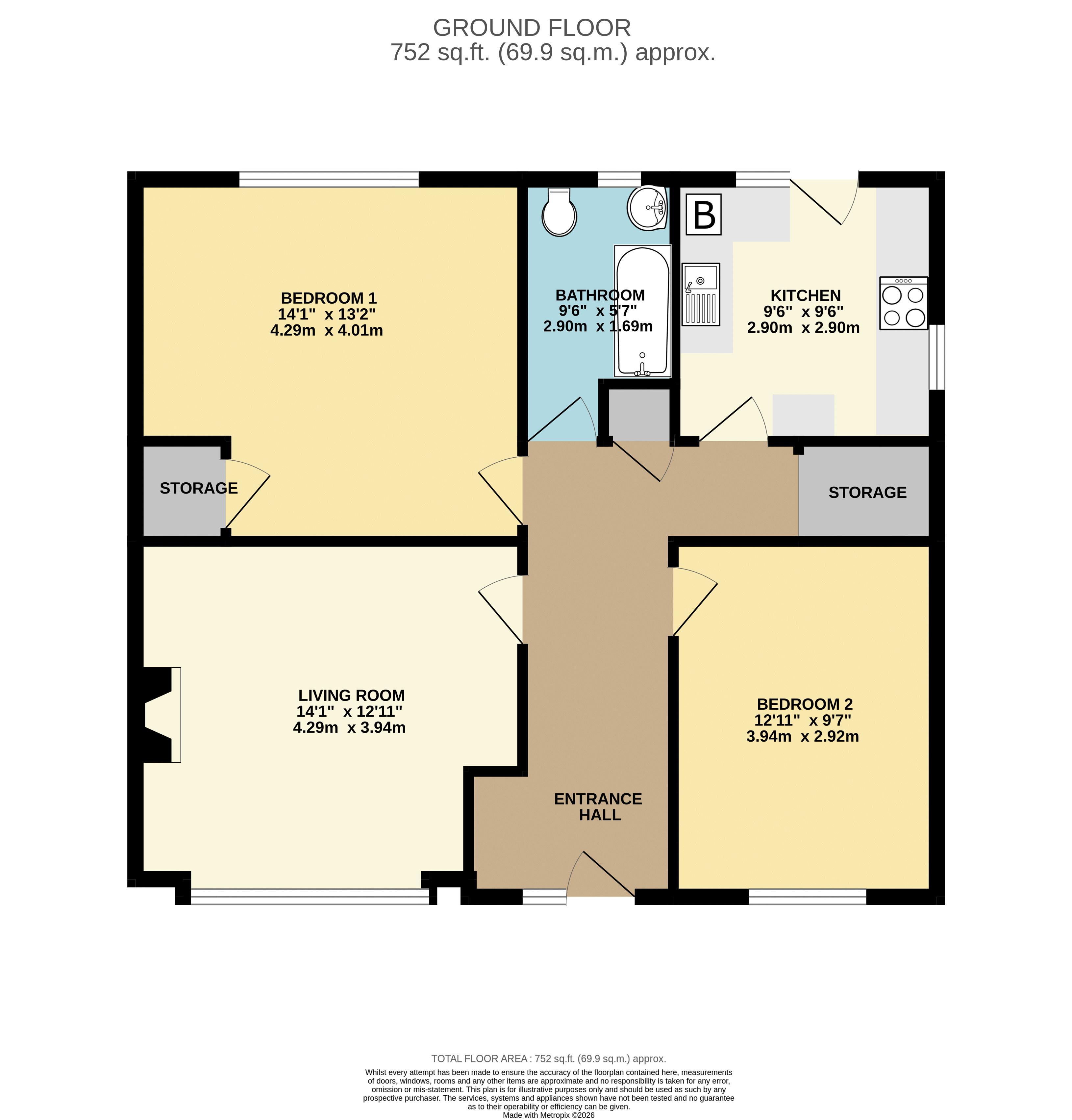 31, Grange Road, Lincoln floorplan