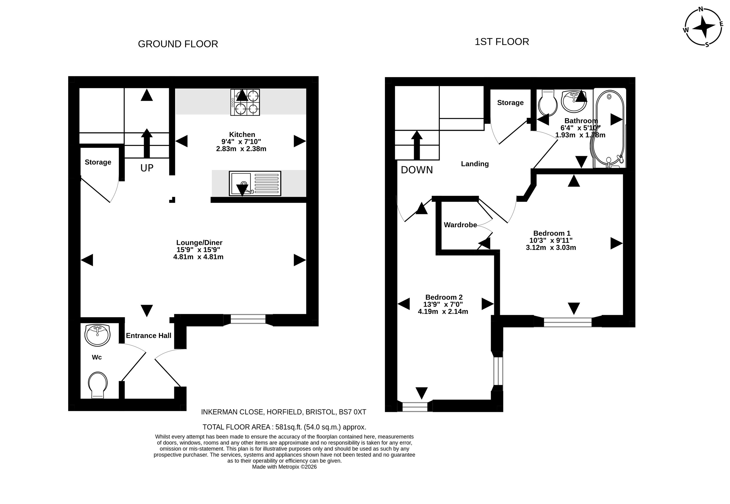 33 Inkerman Close, Bristol floorplan