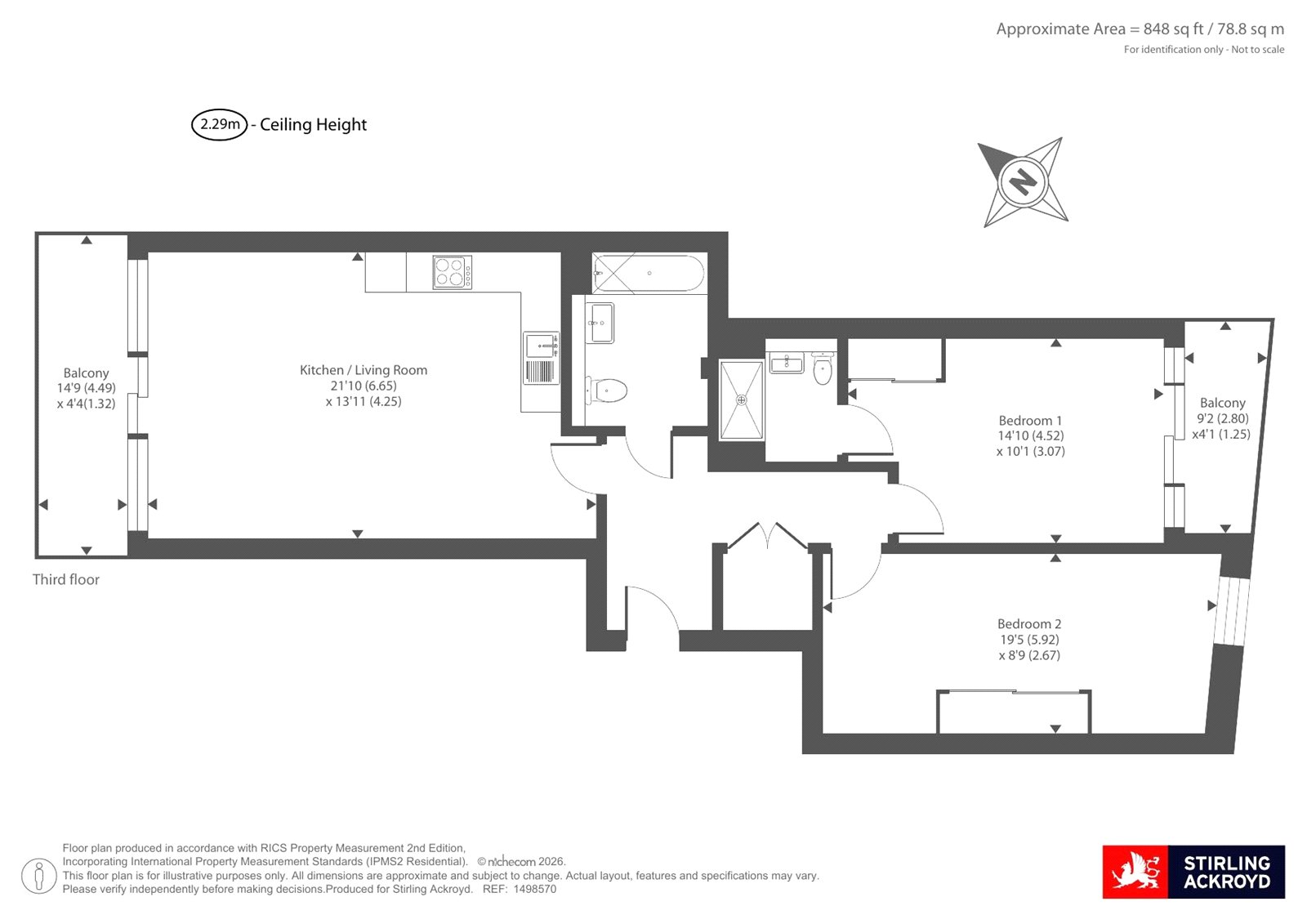 Flat 60, Arc House, 82, Tanner Street, London floorplan