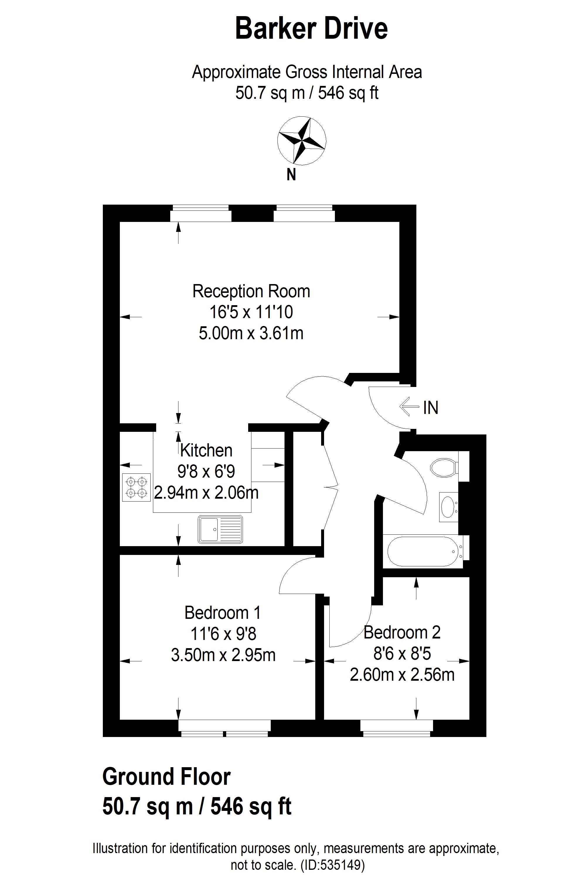 2 Bedrooms Flat for sale in Barker Drive, Elm Village, Camden NW1