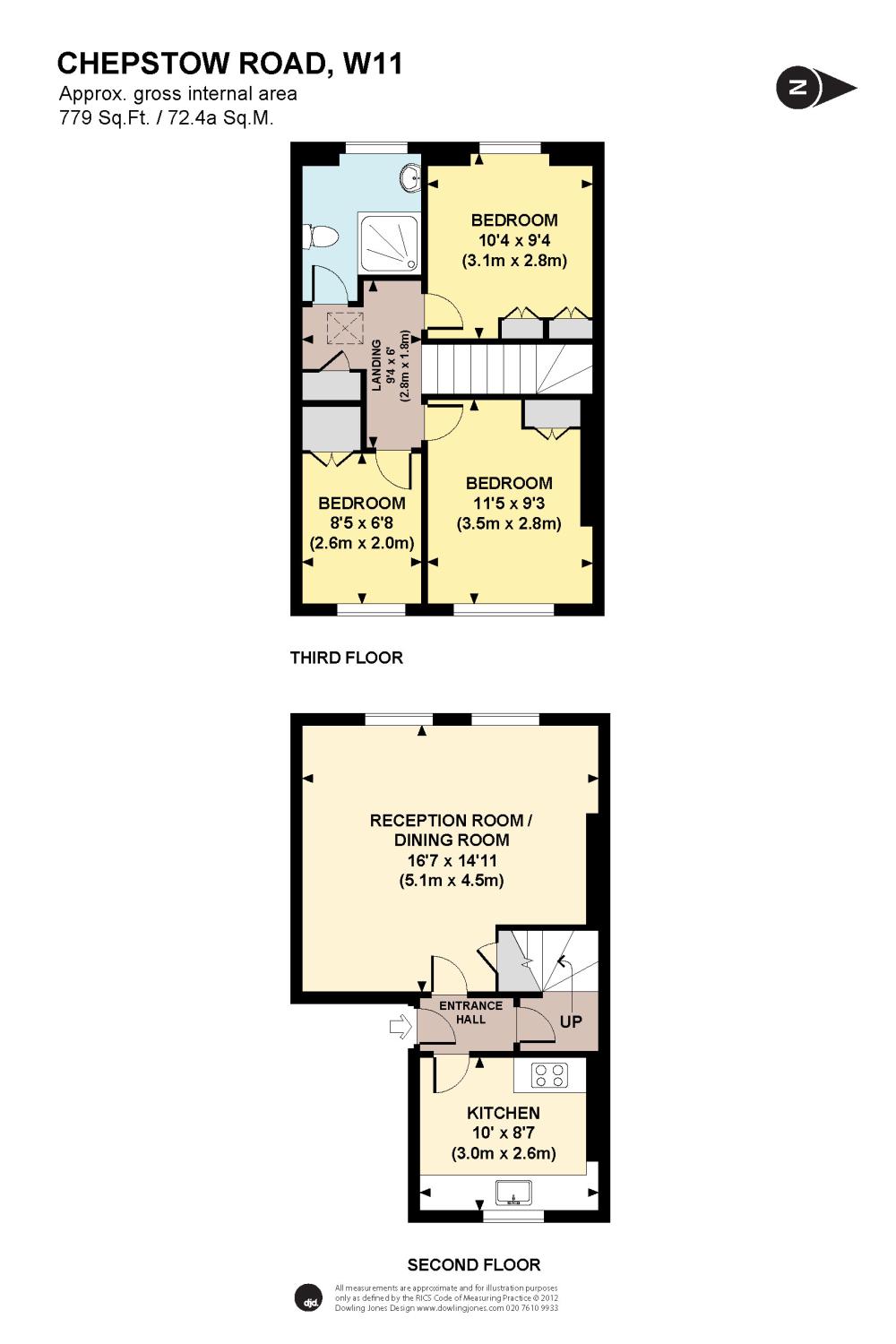 3 Bedrooms Maisonette to rent in Chepstow Road, London W2