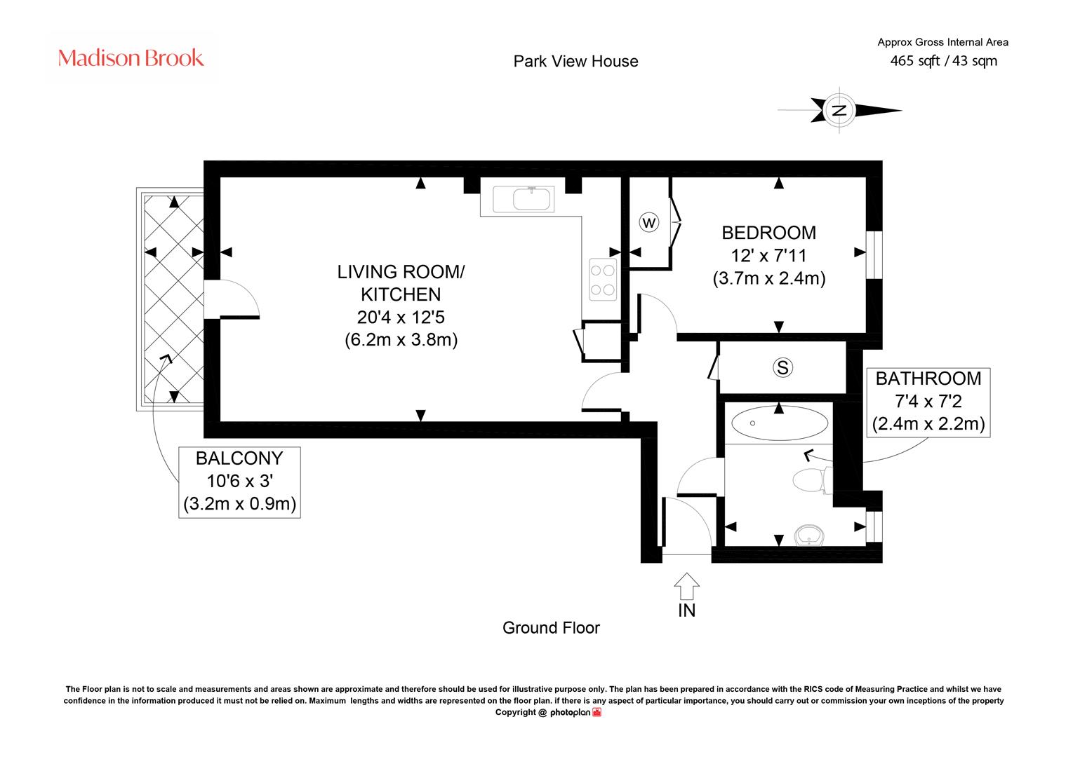 Flat 14, Park View House, Hampton Hill floorplan