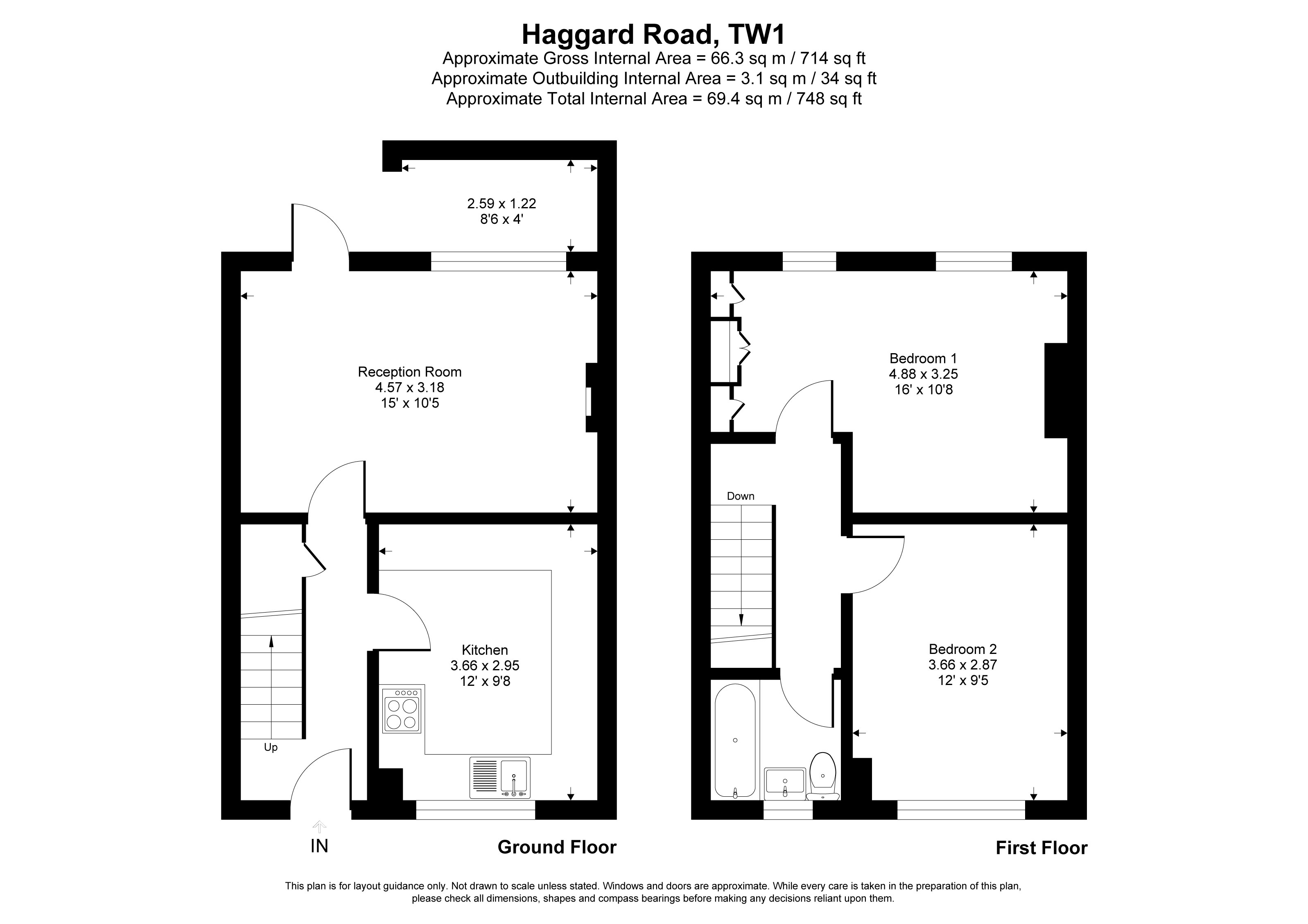 2 Leeson House,, Haggard Road, Twickenham floorplan