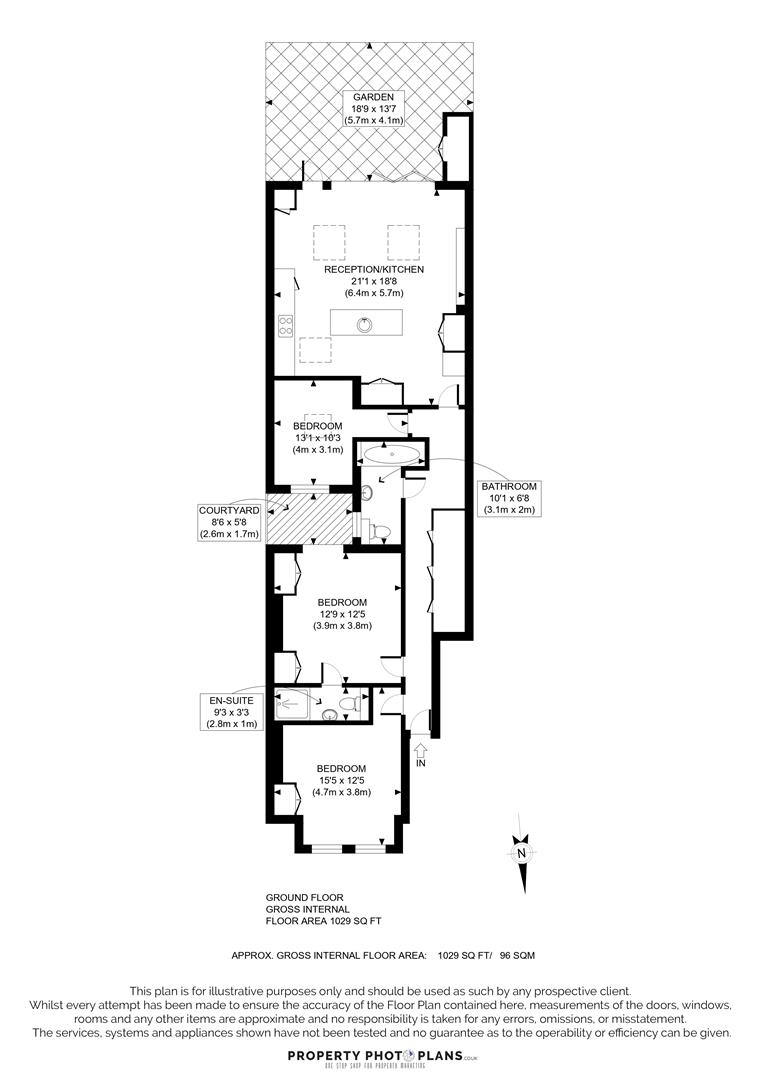 Ground Floor Flat, 44, Grafton Road, London floorplan