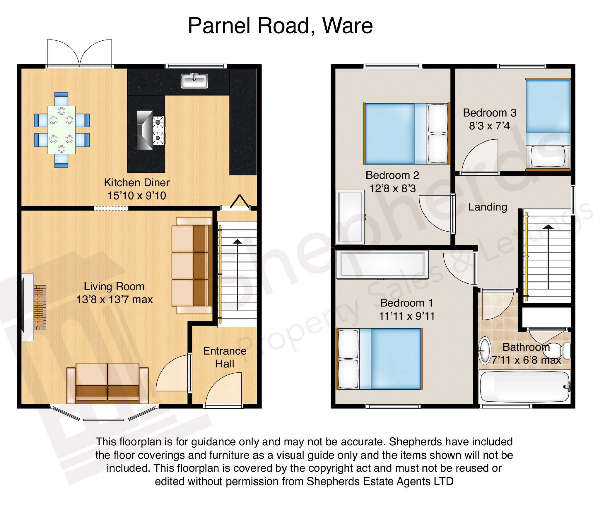 3 Bedrooms Semi-detached house for sale in Parnel Road, Ware, Hertfordshire SG12