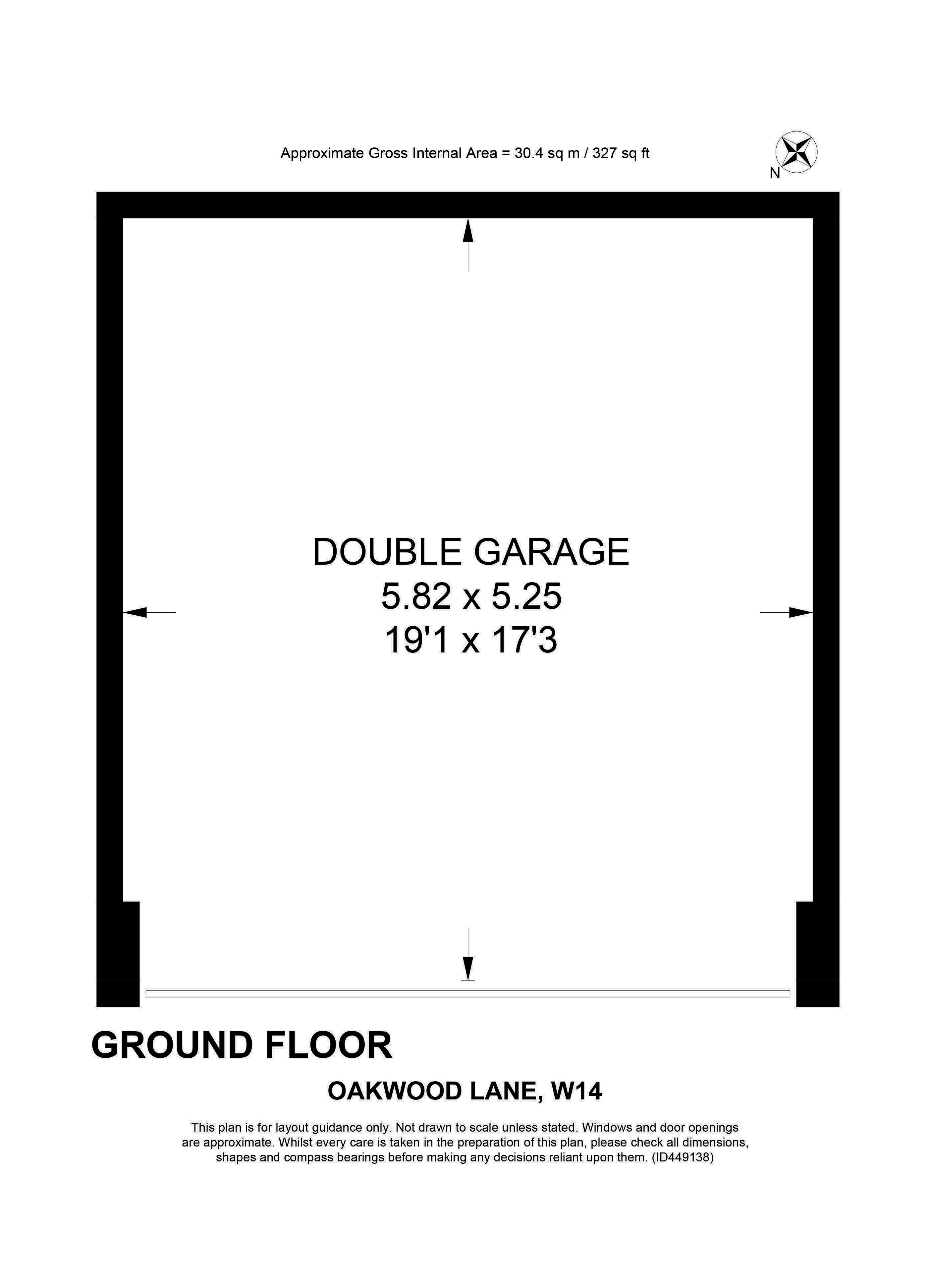 Garage, Oakwood Lane, London floorplan