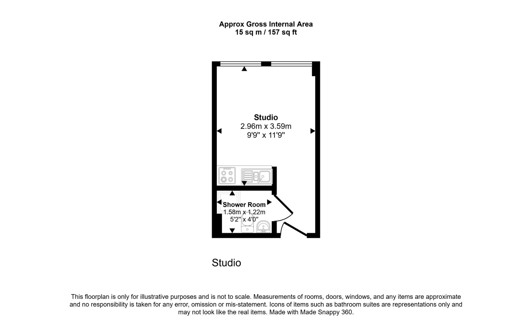 Flat 308, Olicana House, Chapel Street, Bradford floorplan