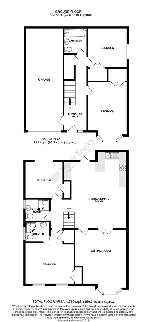 3, Rossington Close, Eastbourne floorplan