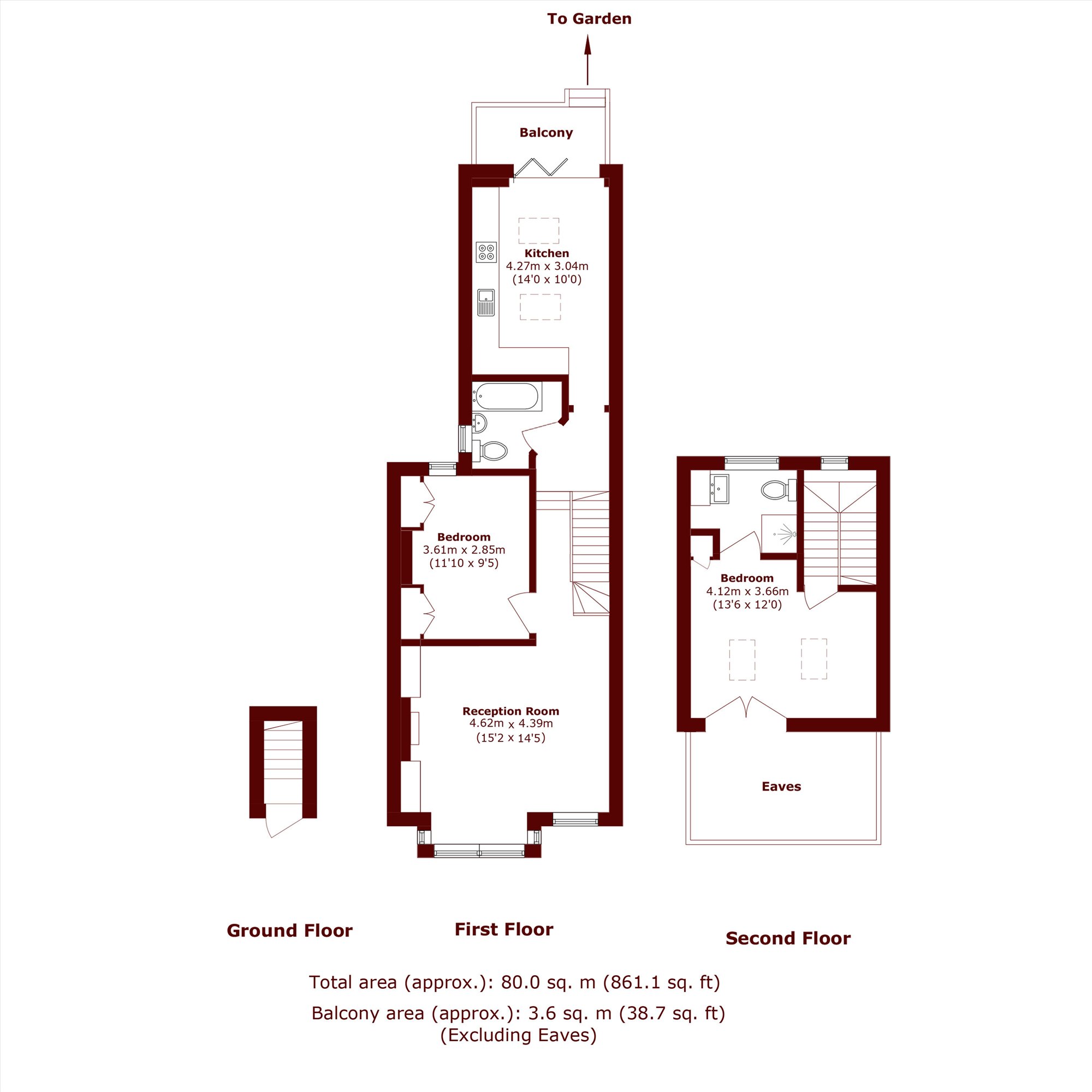 52A, Esmond Road, London floorplan