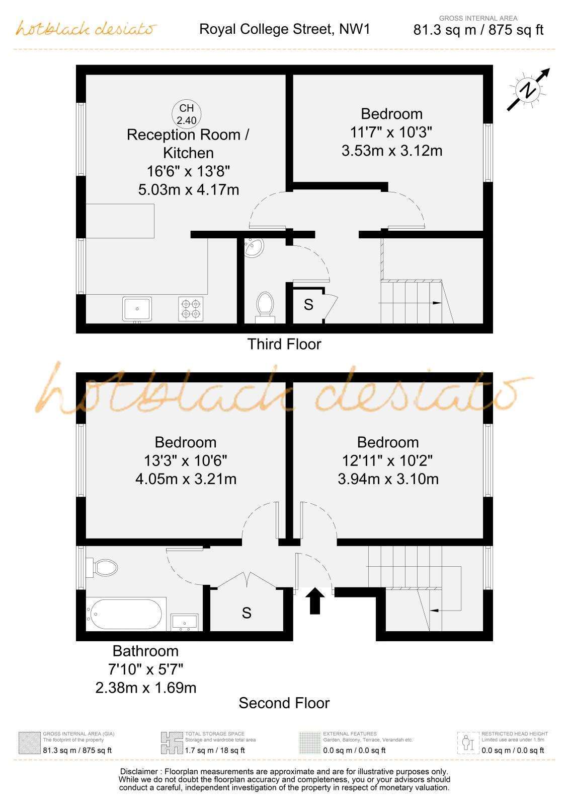 22, Royal College Street, London floorplan