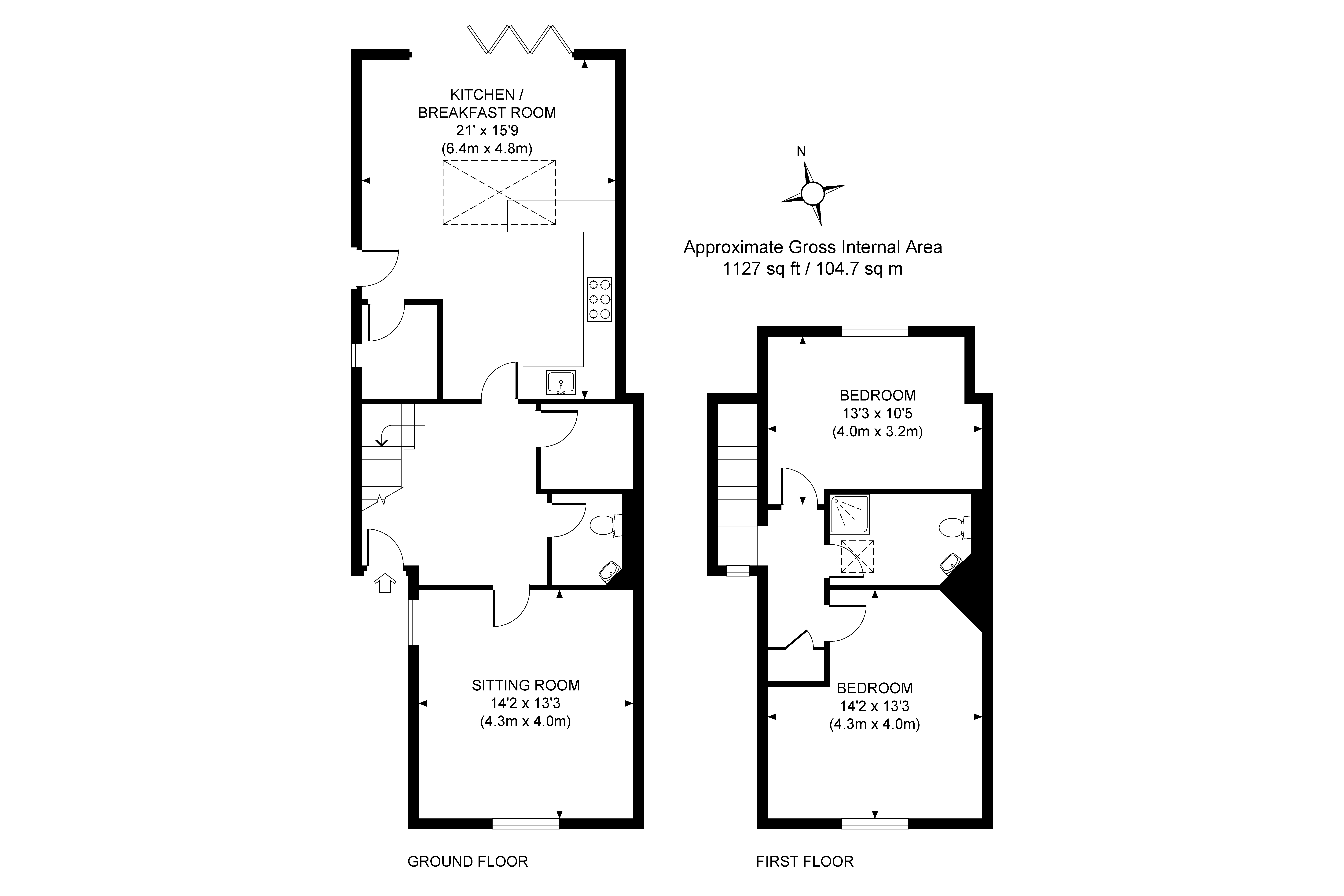 2 Bedrooms Semi-detached house for sale in Woking, Surrey GU22