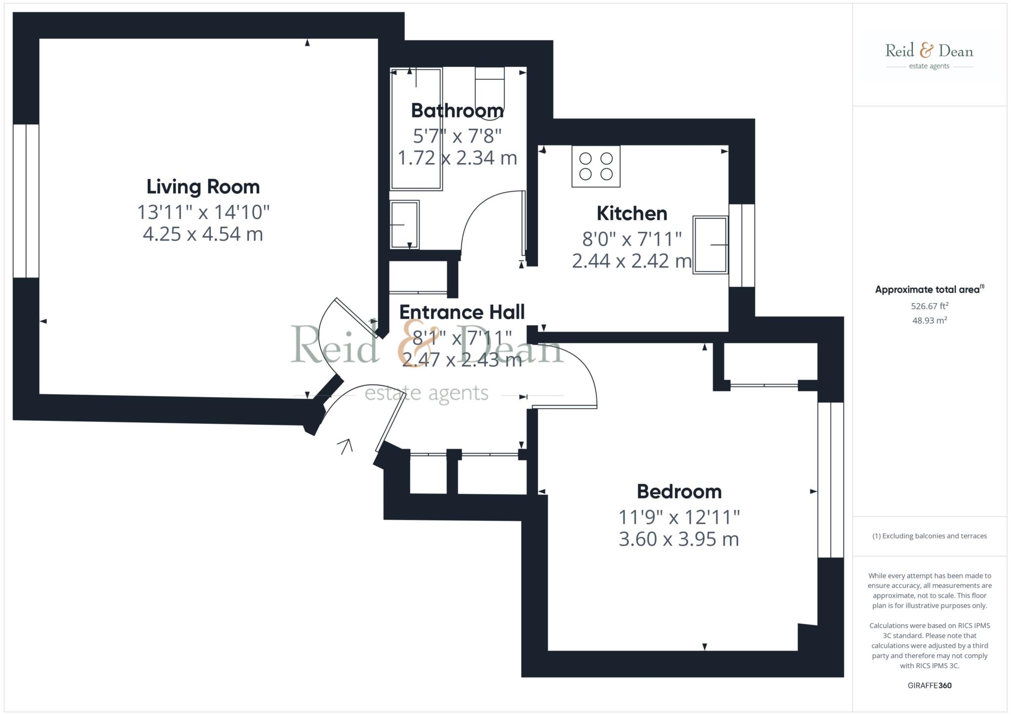 Flat 12 Howard House, 8 Howard Square, Eastbourne floorplan
