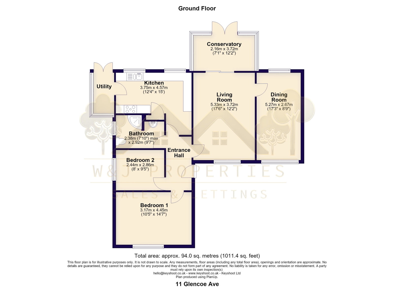 11, Glencoe Avenue, Darwen floorplan